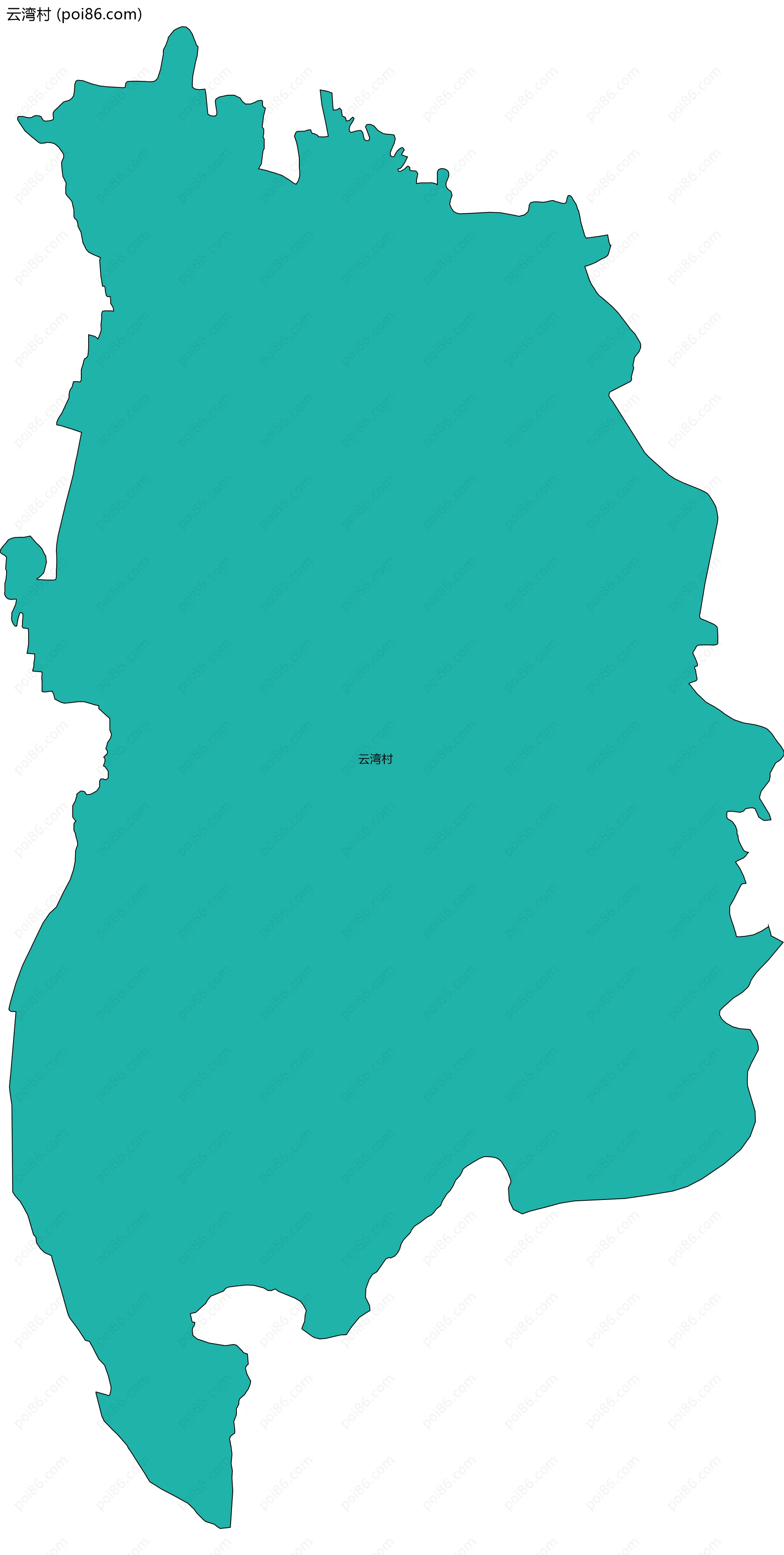 云湾村边界地图