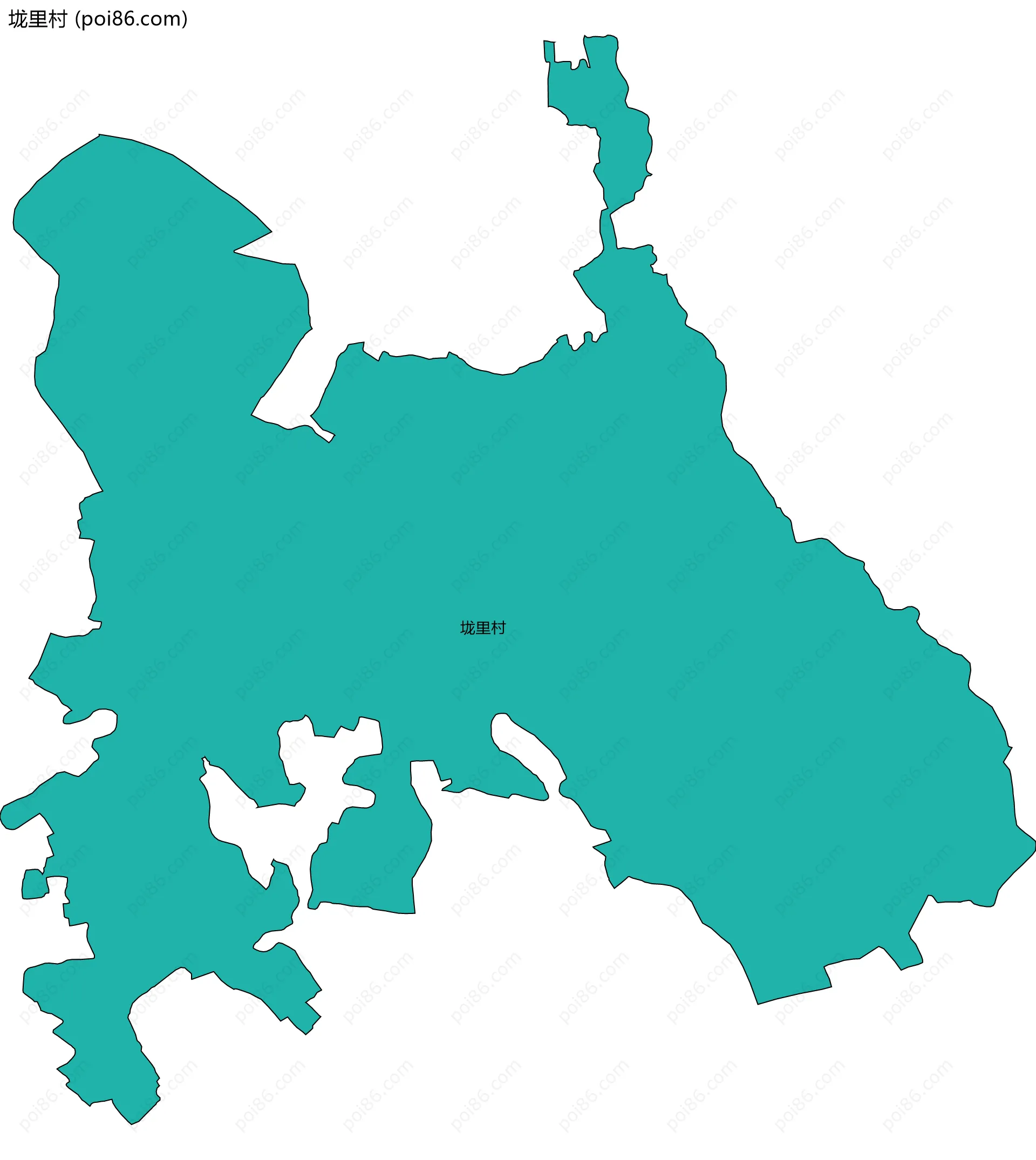 垅里村边界地图