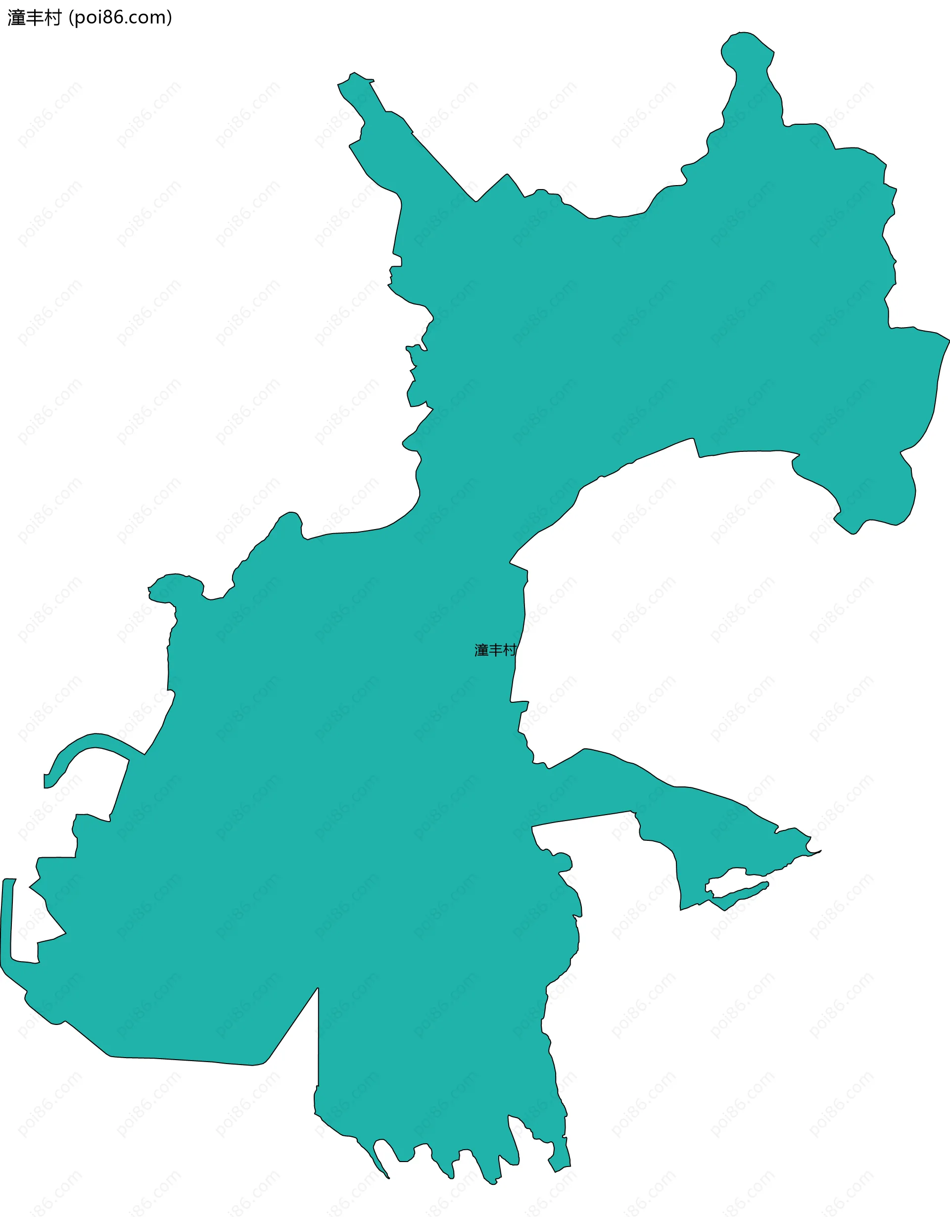 潼丰村边界地图