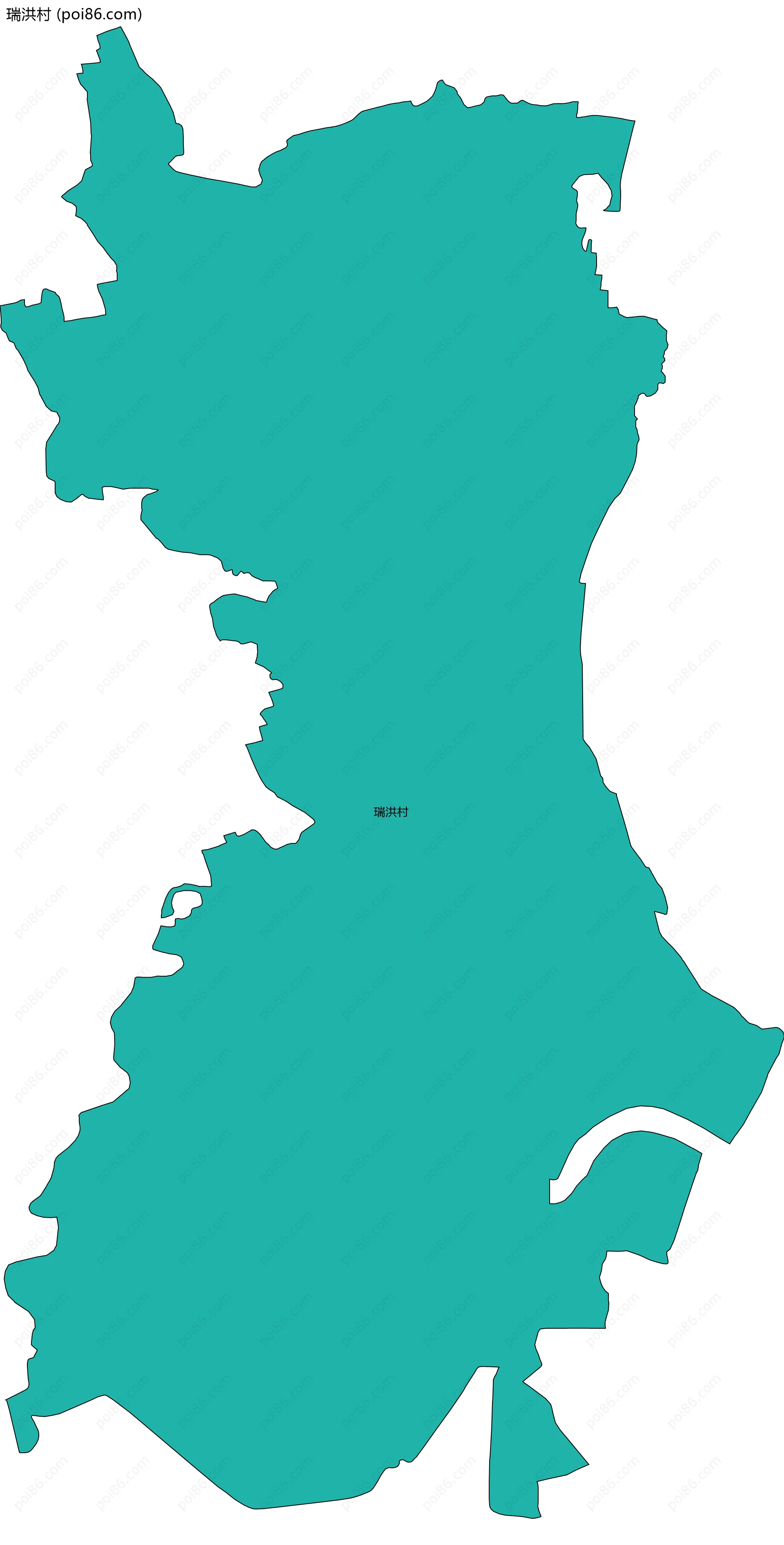 瑞洪村边界地图