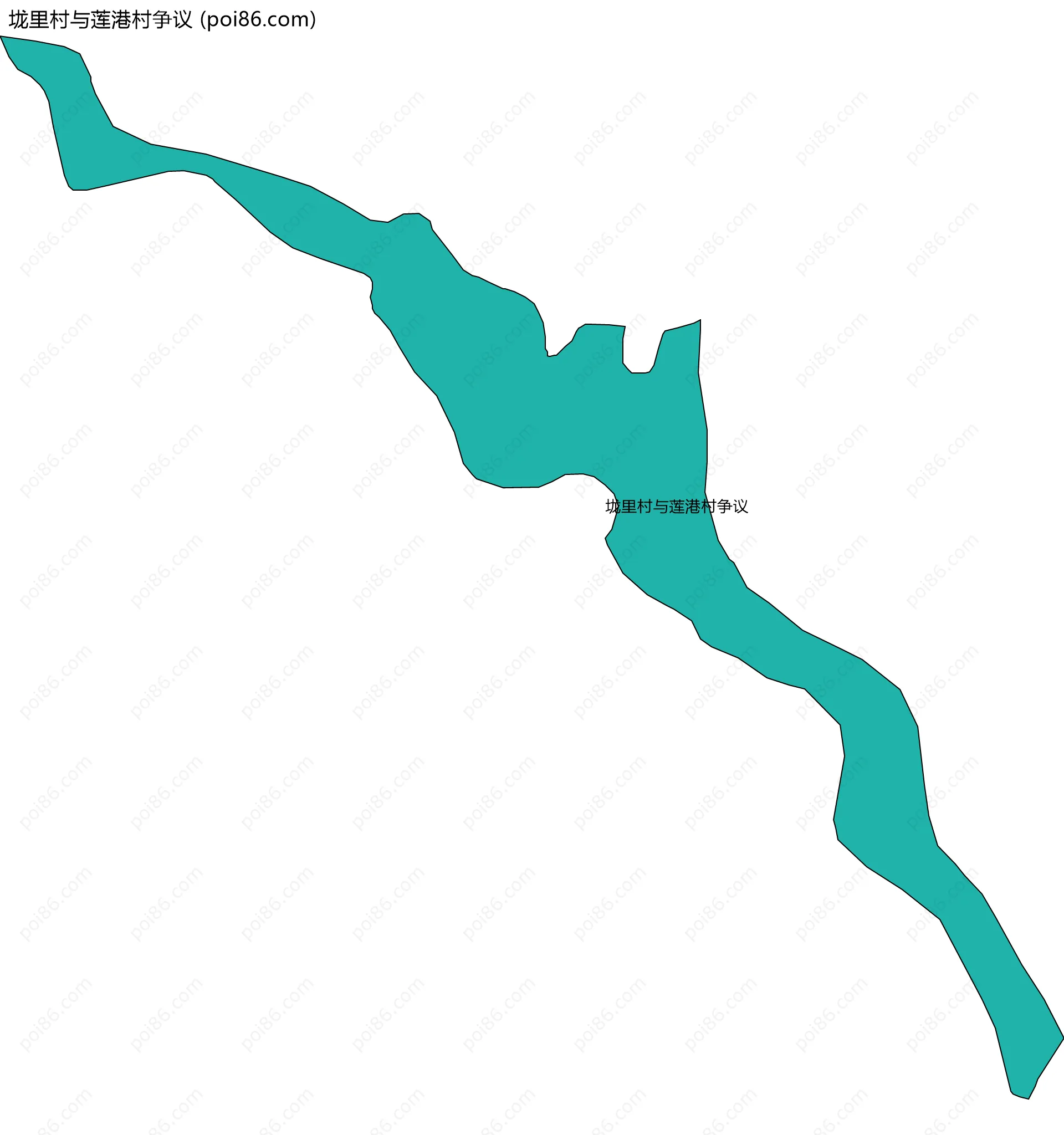 垅里村与莲港村争议边界地图