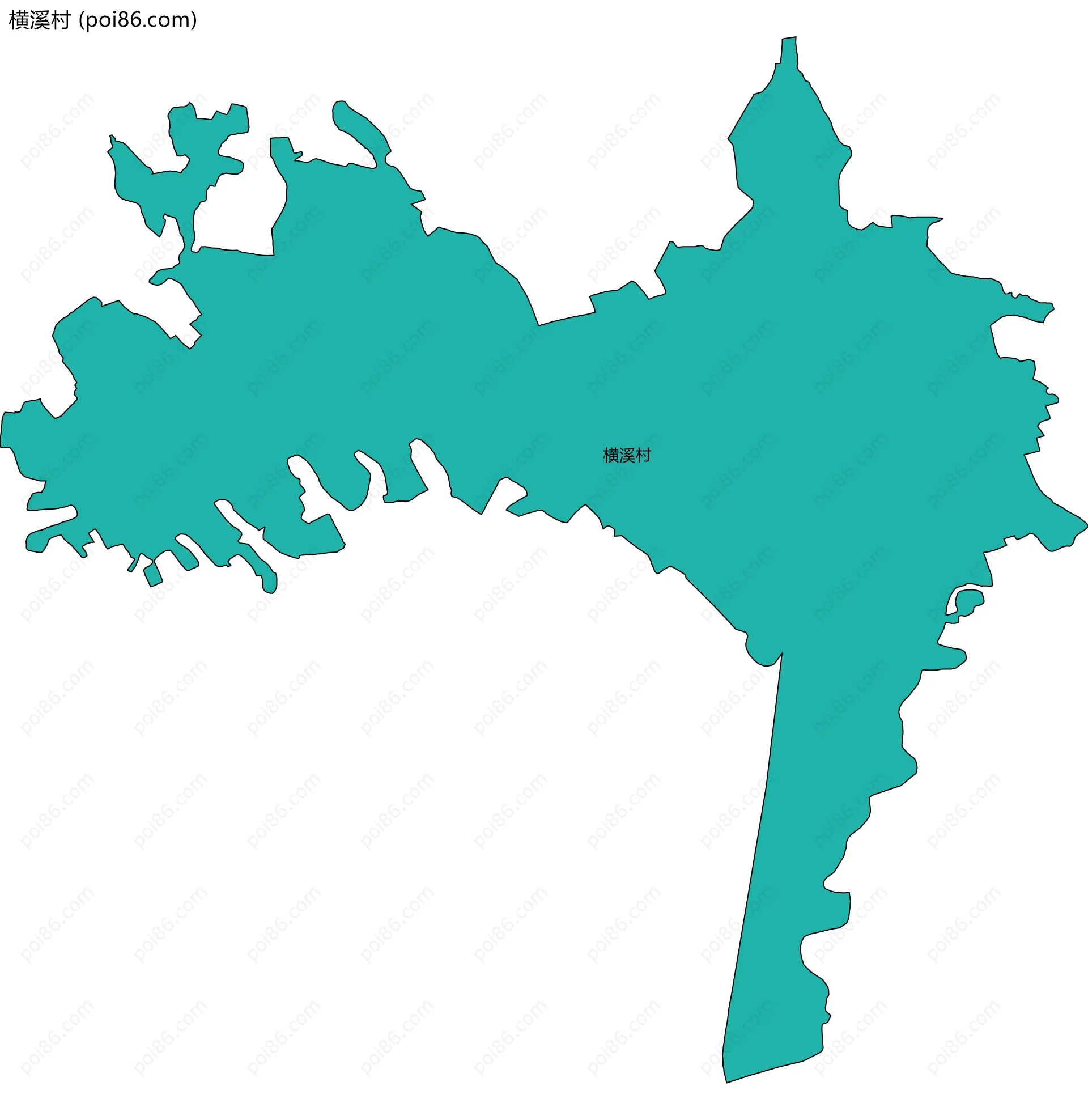 横溪村边界地图