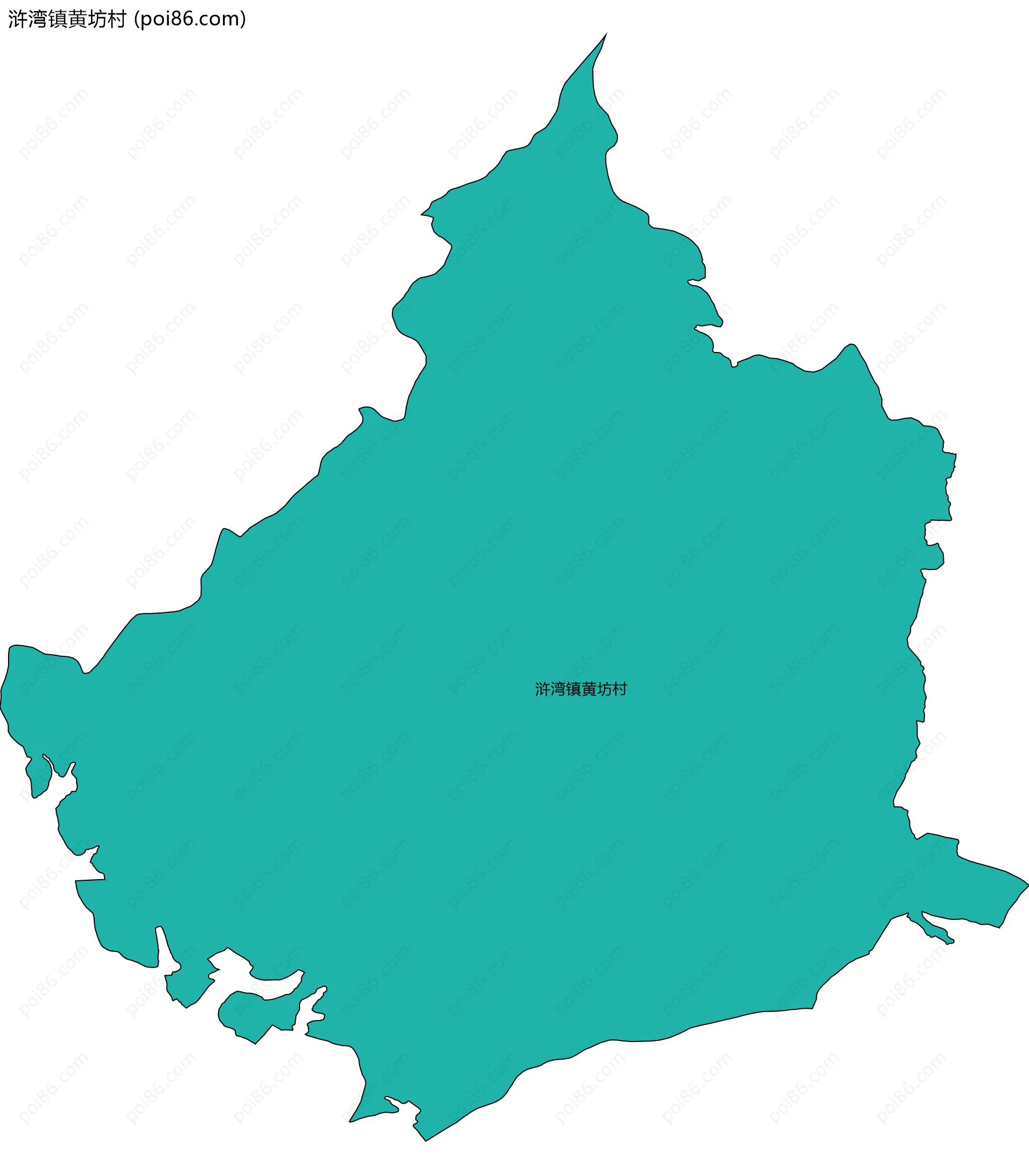 浒湾镇黄坊村边界地图