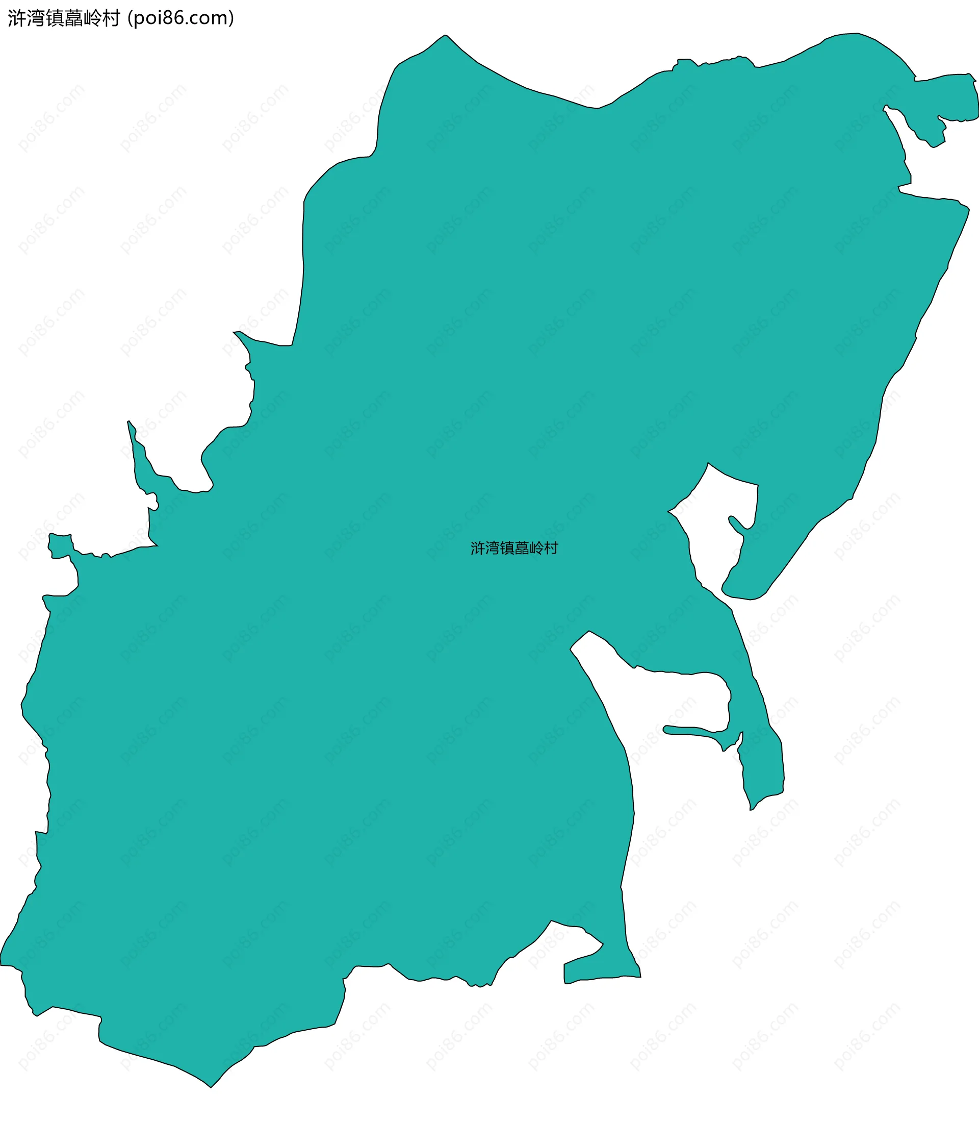 浒湾镇藠岭村边界地图