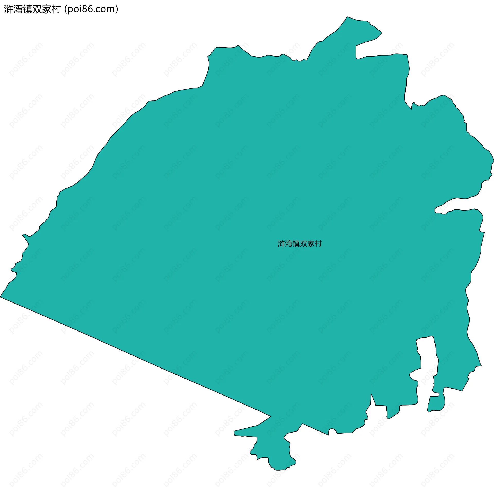 浒湾镇双家村边界地图