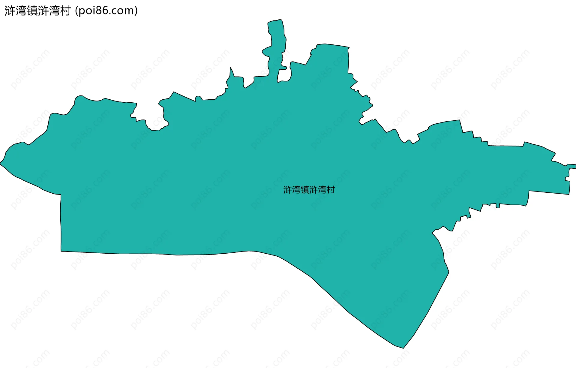浒湾镇浒湾村边界地图