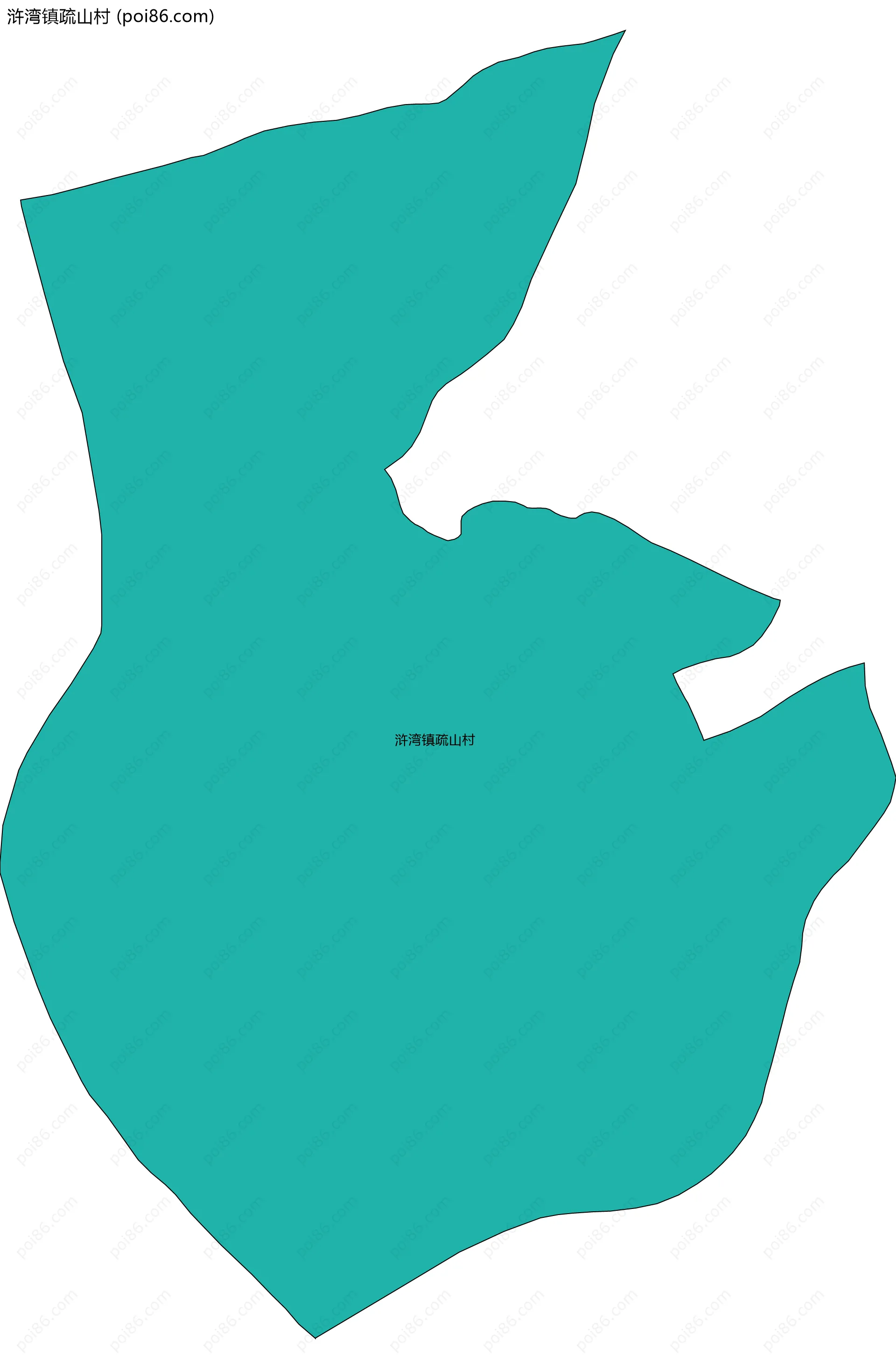 浒湾镇疏山村边界地图