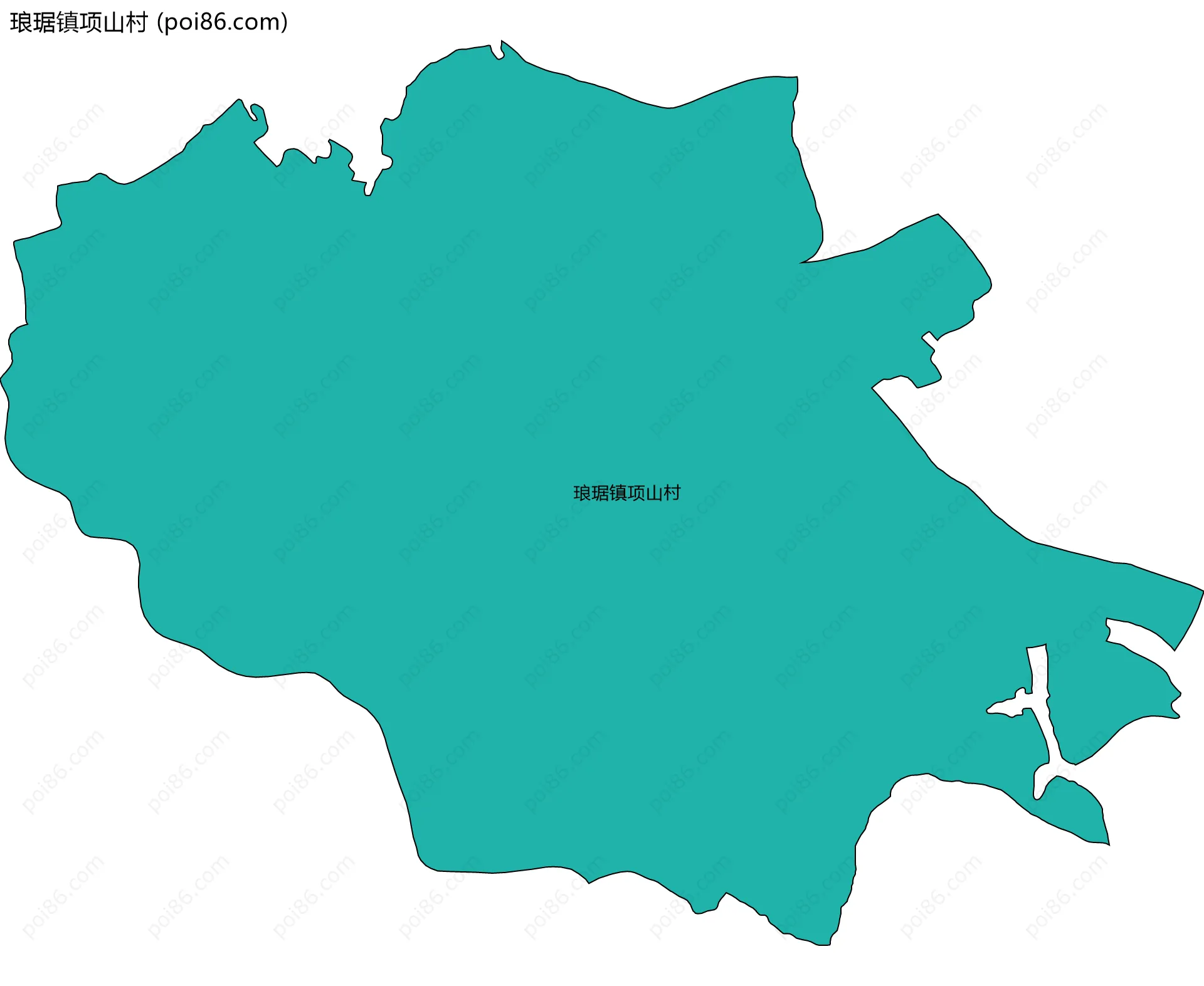 琅琚镇项山村边界地图