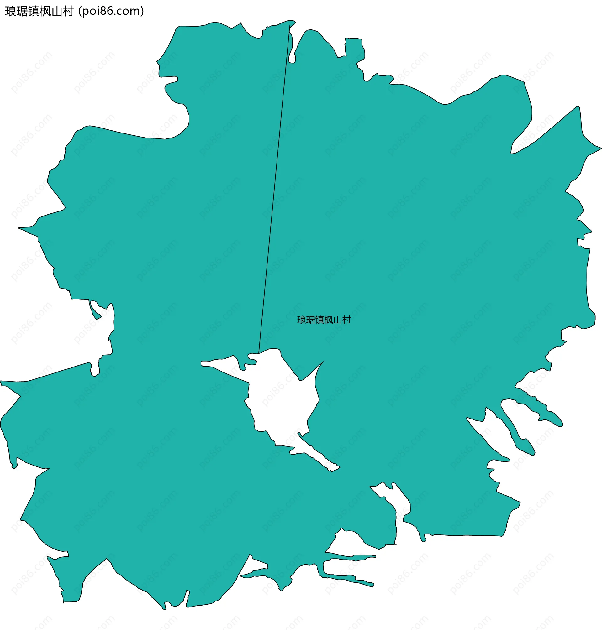 琅琚镇枫山村边界地图
