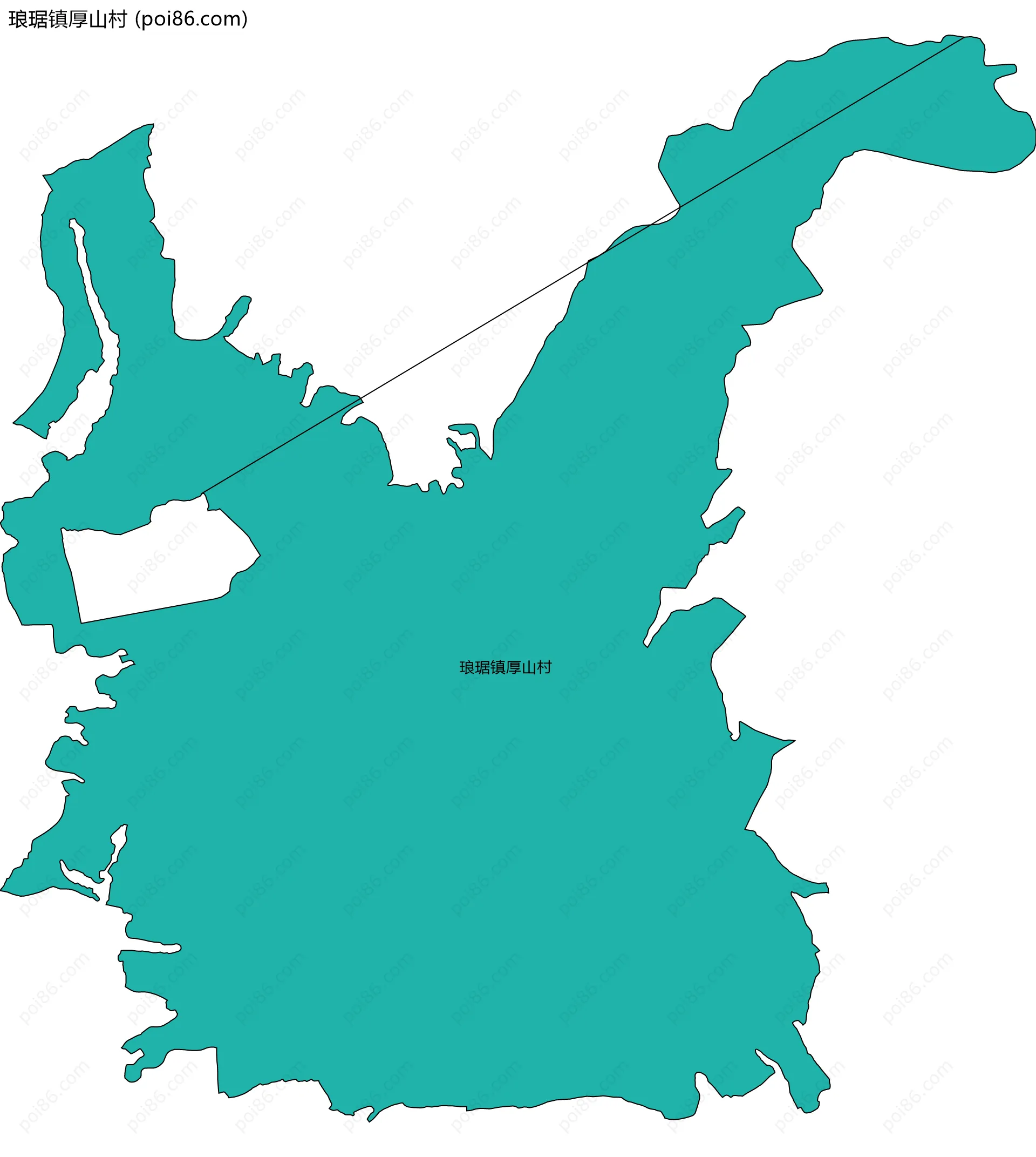 琅琚镇厚山村边界地图