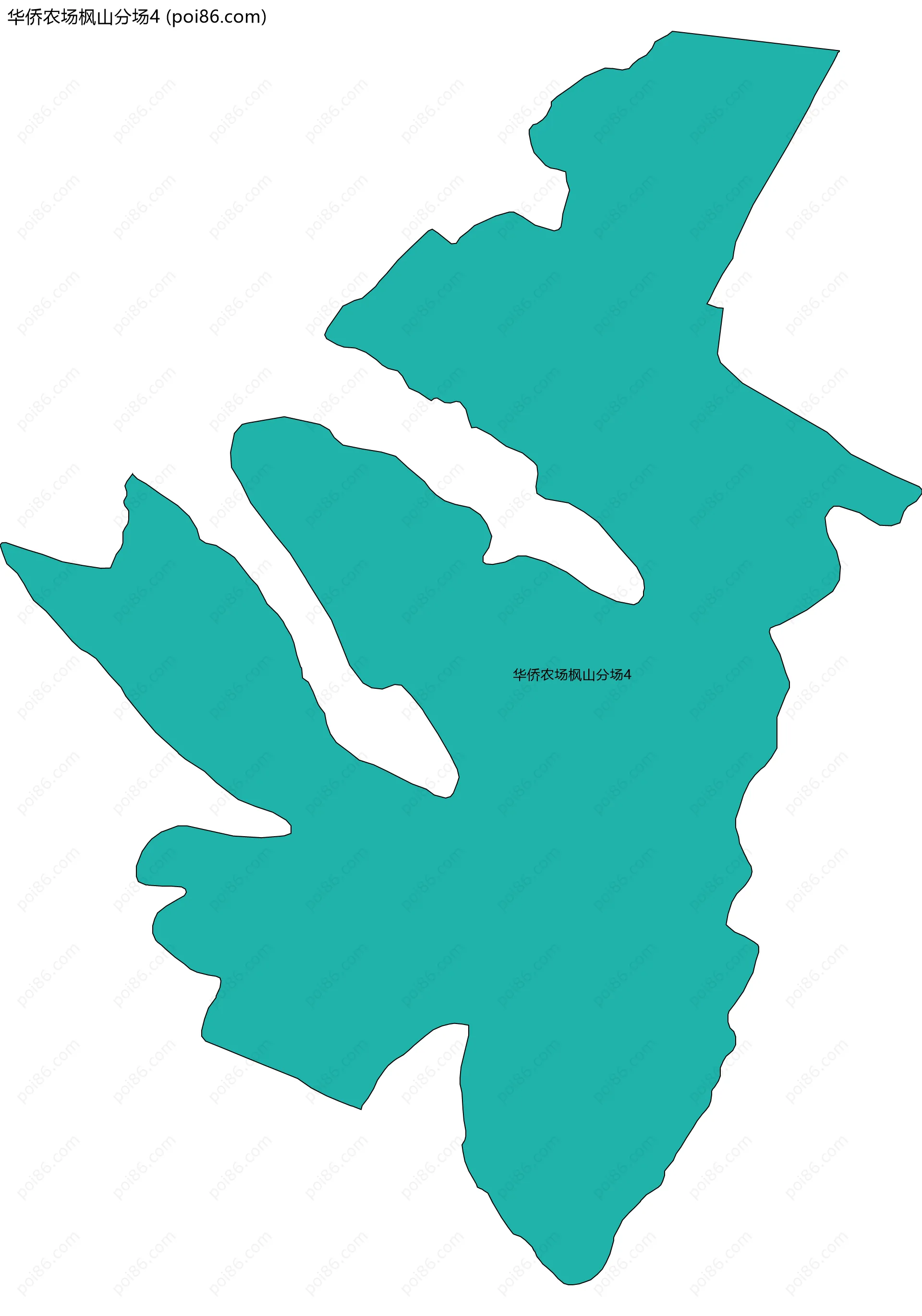 华侨农场枫山分场4边界地图