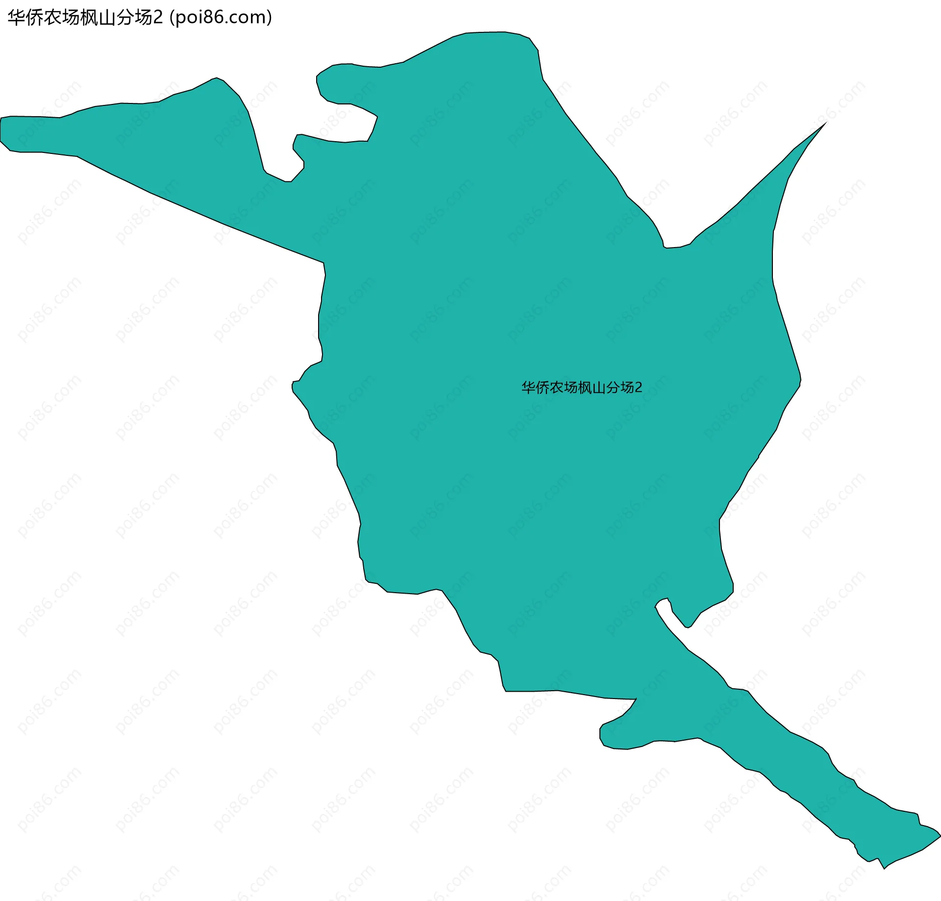 华侨农场枫山分场2边界地图