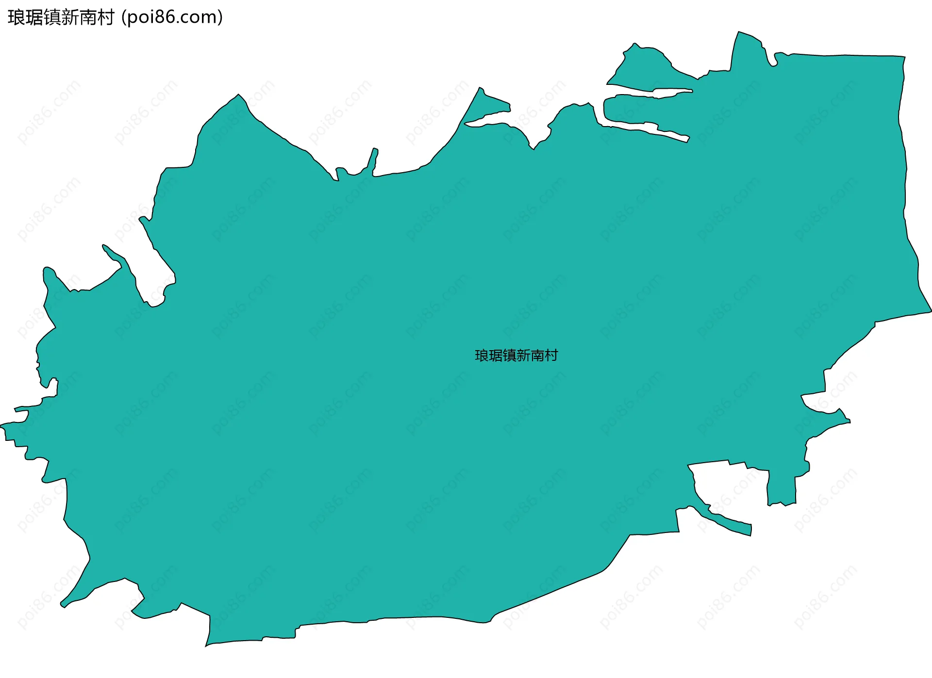 琅琚镇新南村边界地图