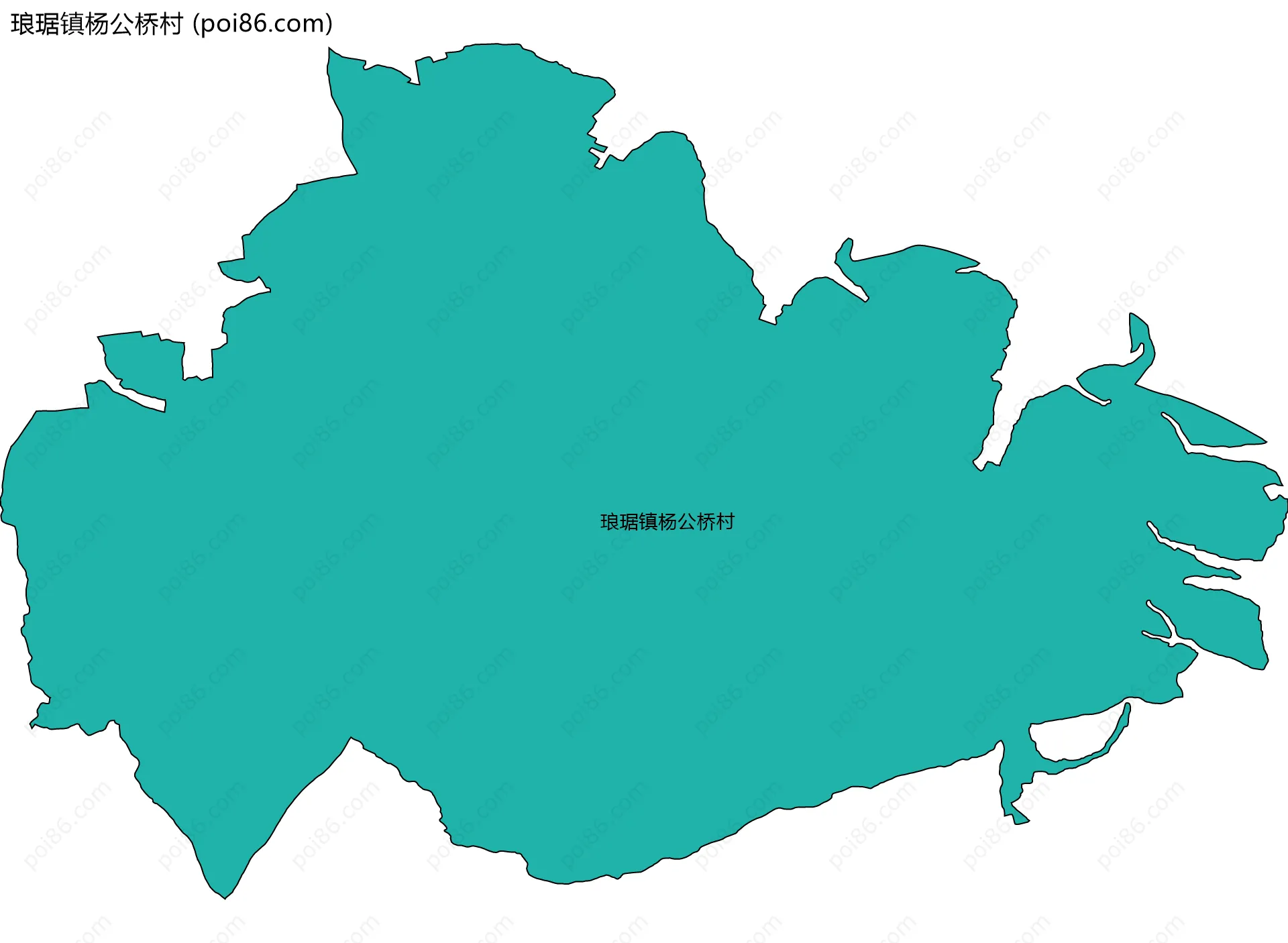 琅琚镇杨公桥村边界地图