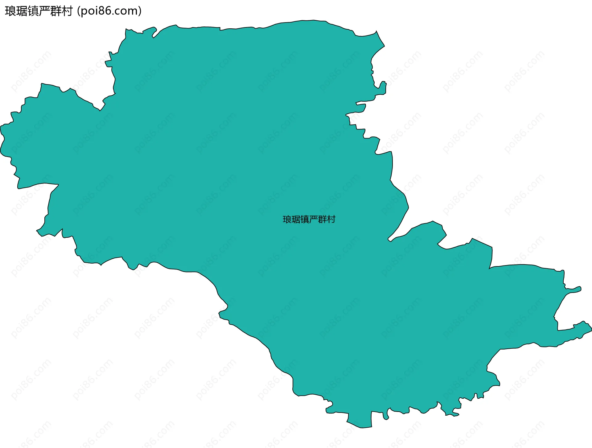 琅琚镇严群村边界地图