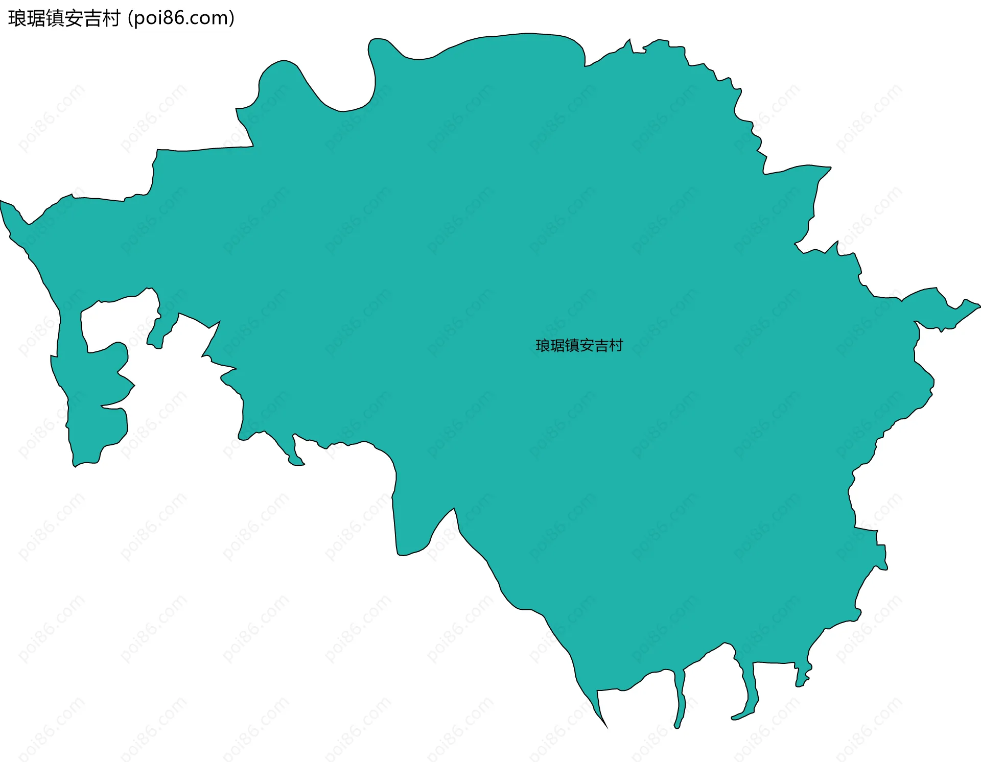 琅琚镇安吉村边界地图