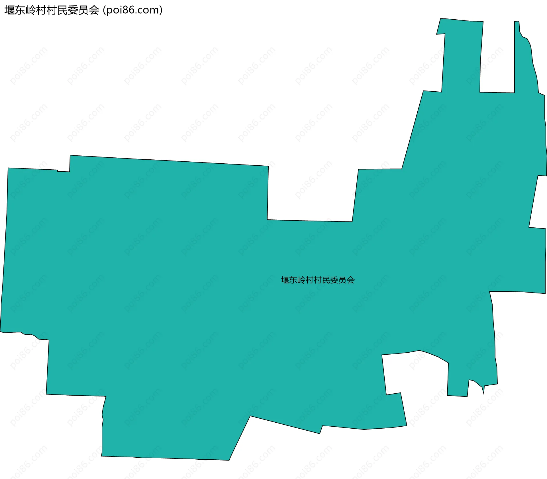 堰东岭村村民委员会边界地图