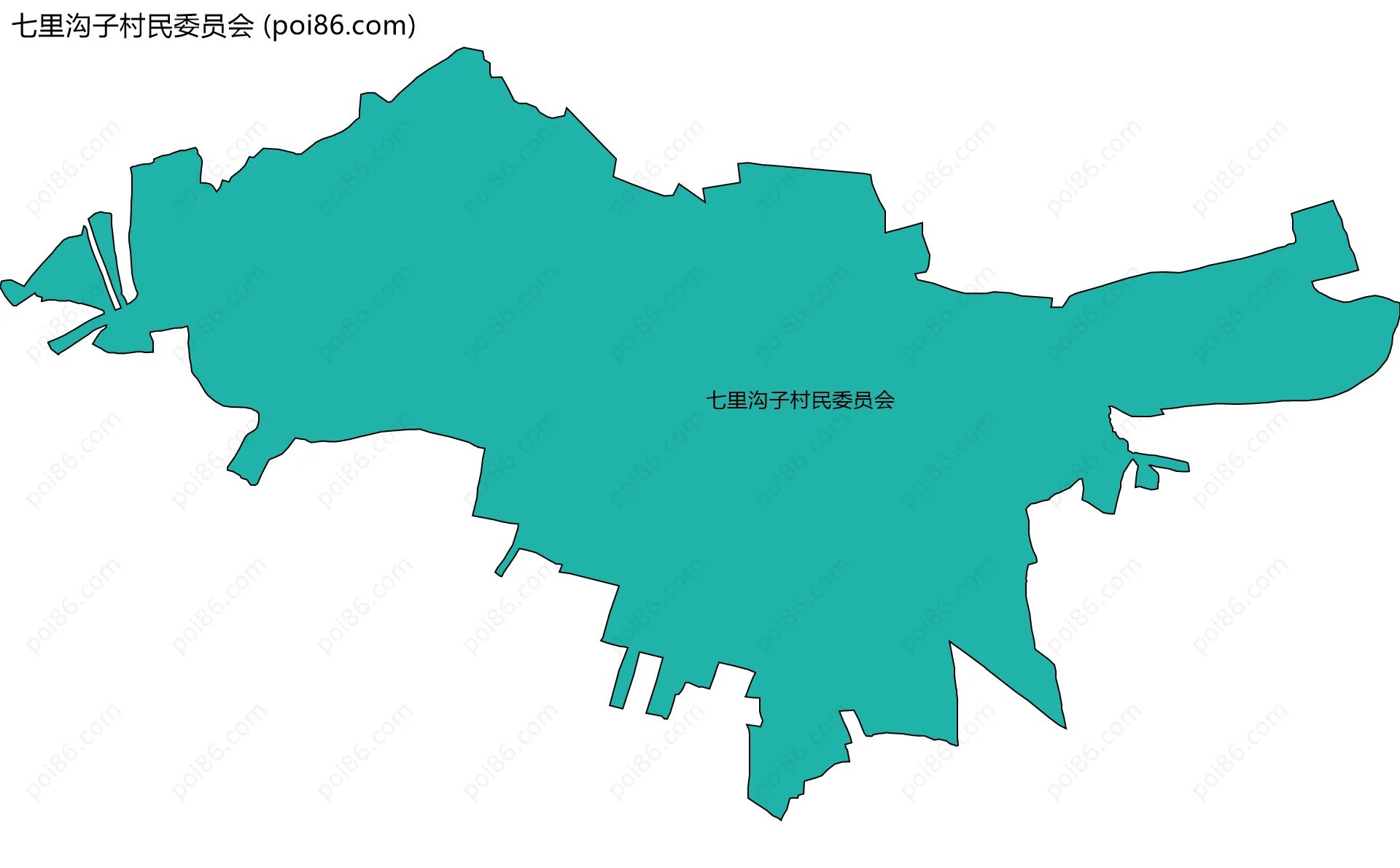 七里沟子村民委员会边界地图