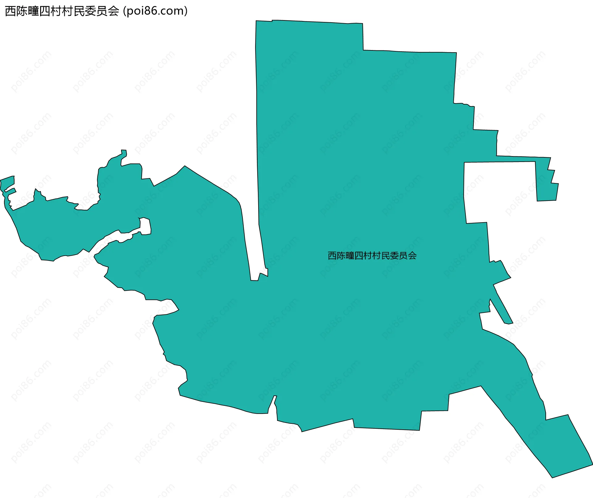 西陈疃四村村民委员会边界地图