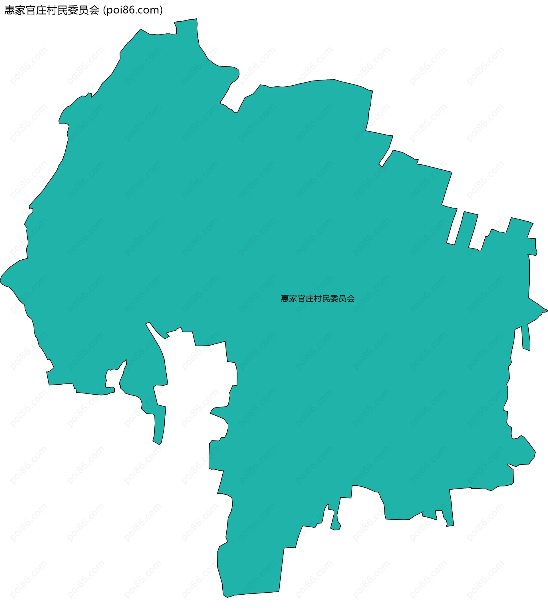 惠家官庄村民委员会边界地图