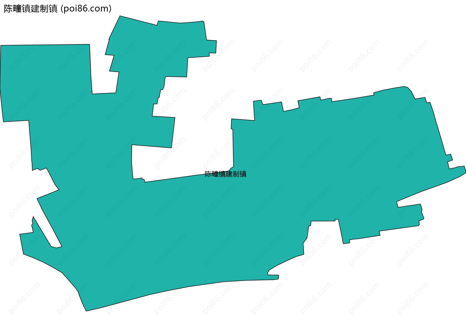 陈疃镇建制镇边界地图