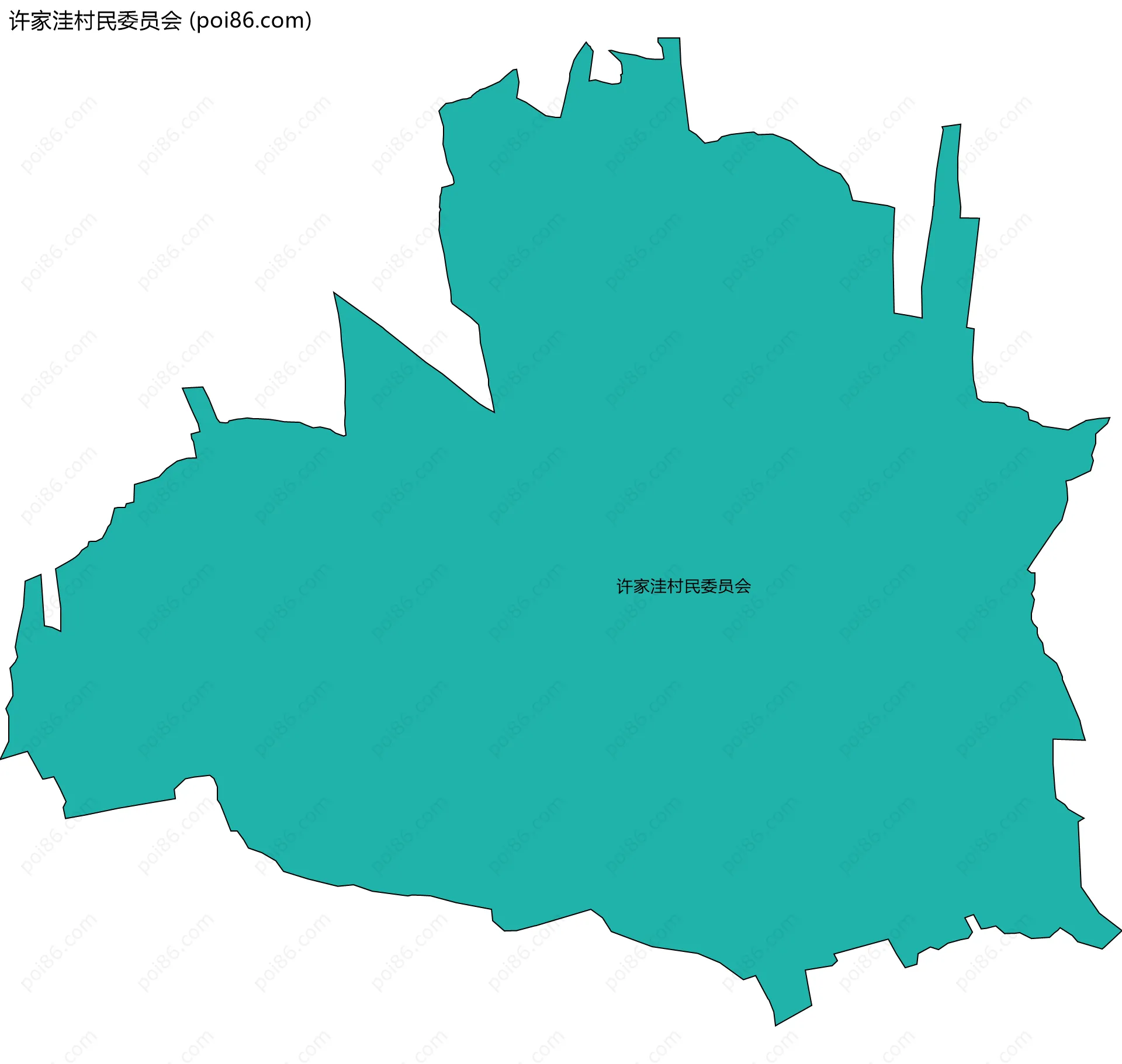 许家洼村民委员会边界地图