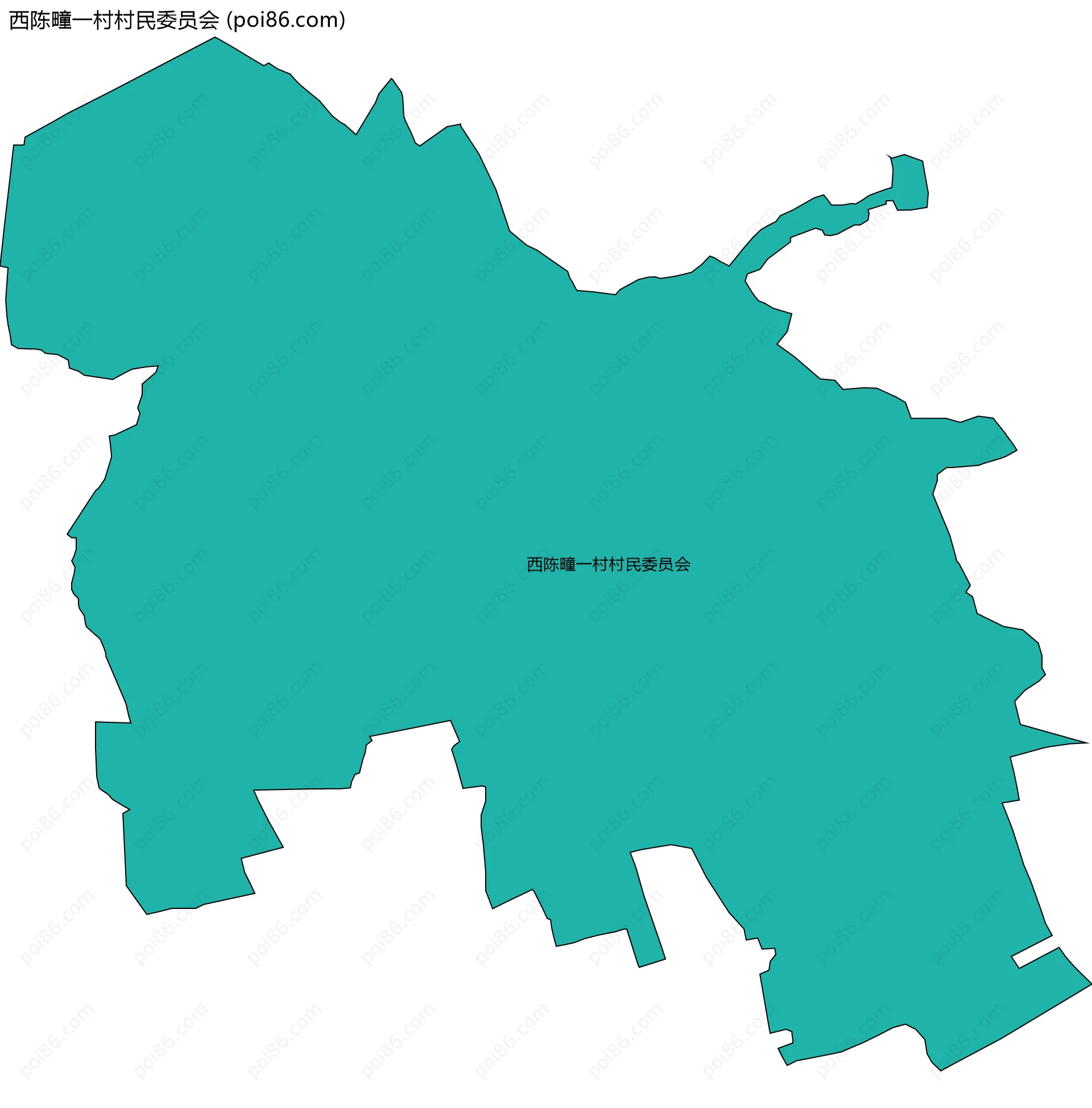 西陈疃一村村民委员会边界地图