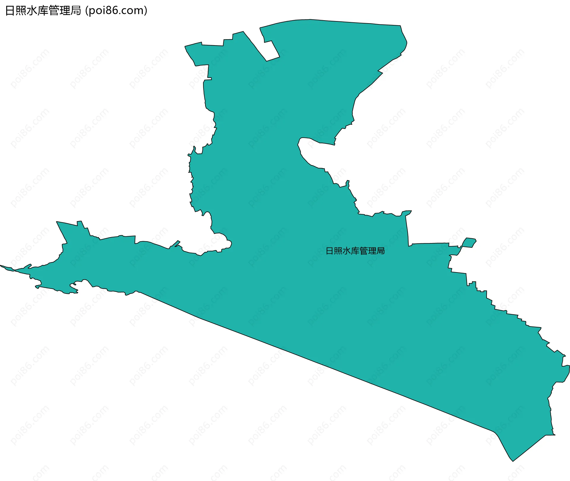 日照水库管理局边界地图