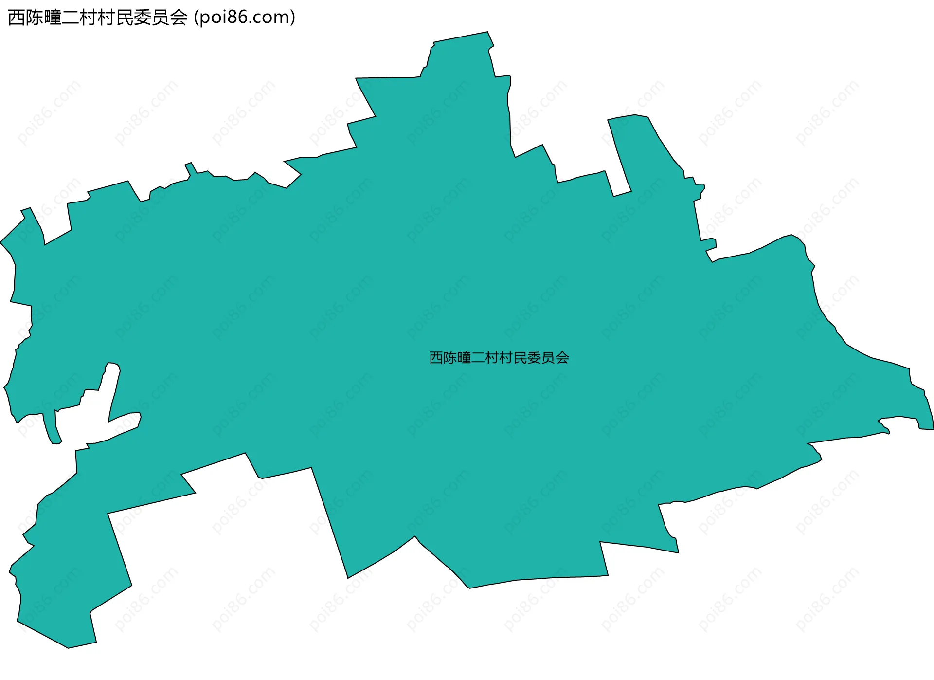 西陈疃二村村民委员会边界地图
