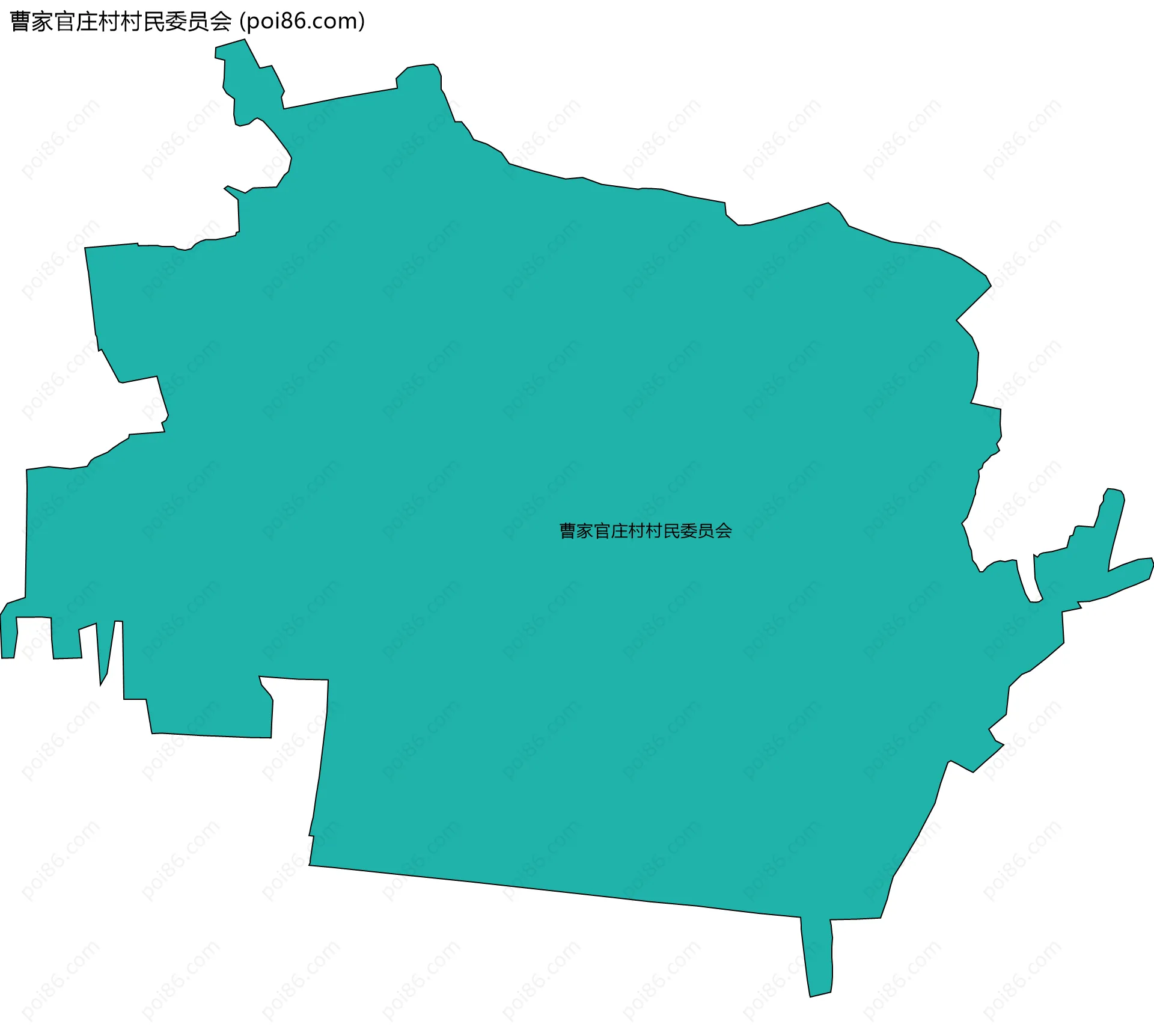 曹家官庄村村民委员会边界地图