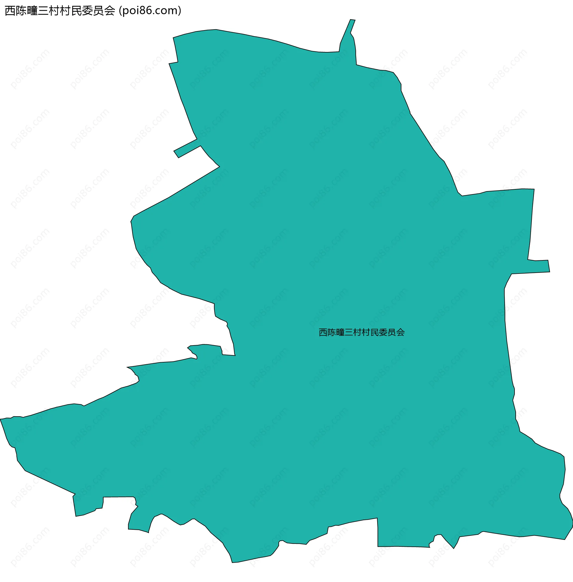 西陈疃三村村民委员会边界地图