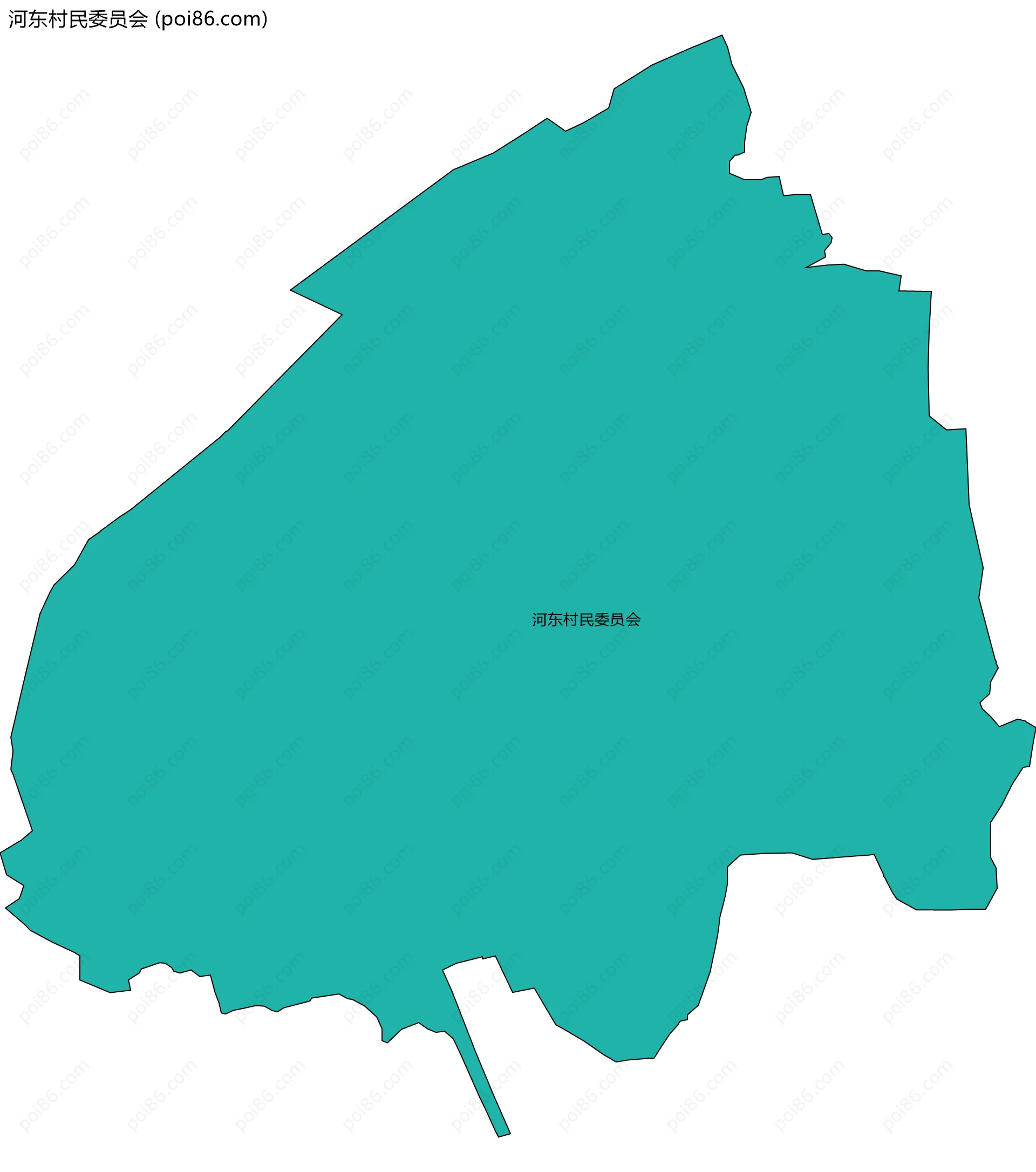 河东村民委员会边界地图