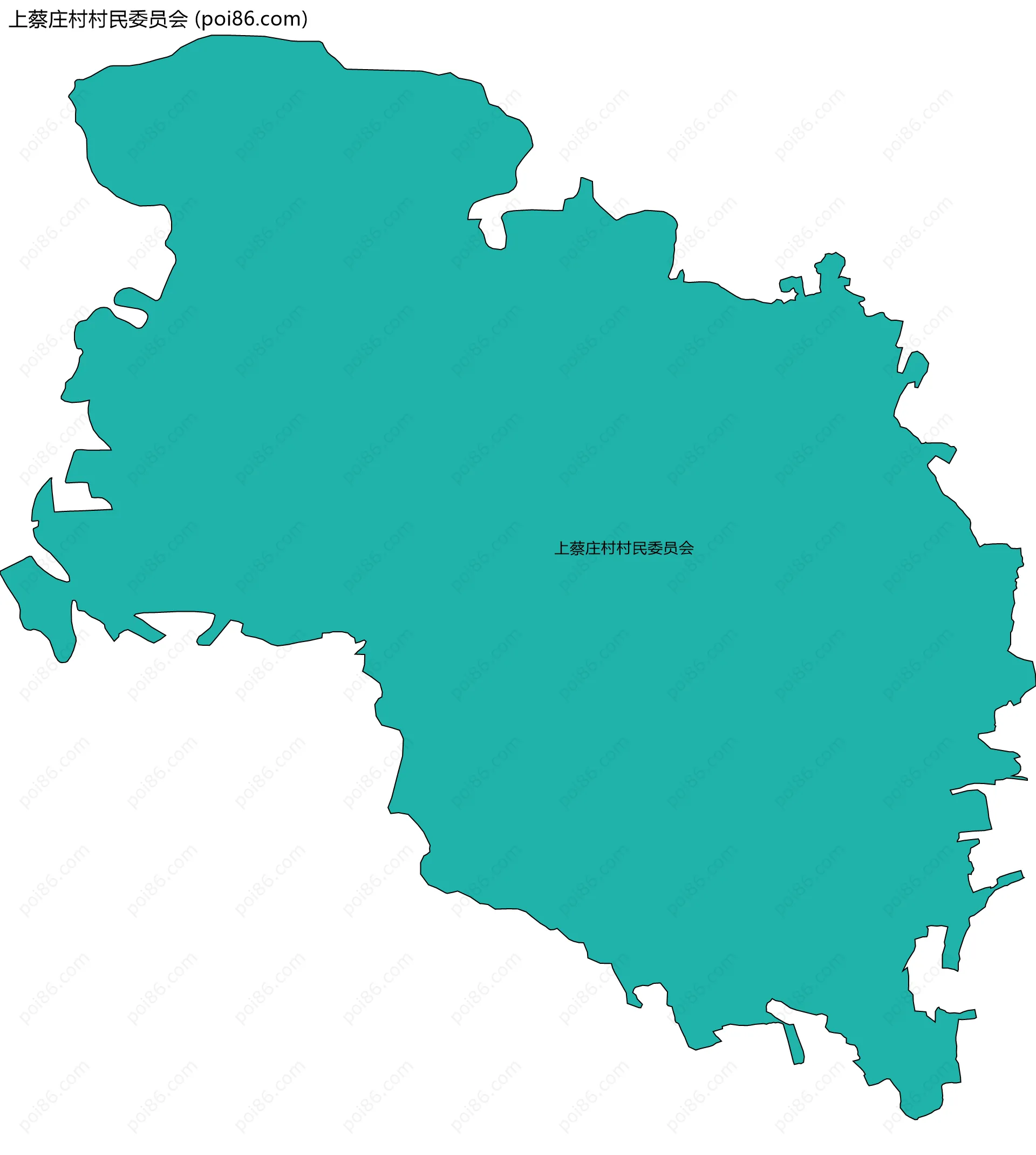 上蔡庄村村民委员会边界地图