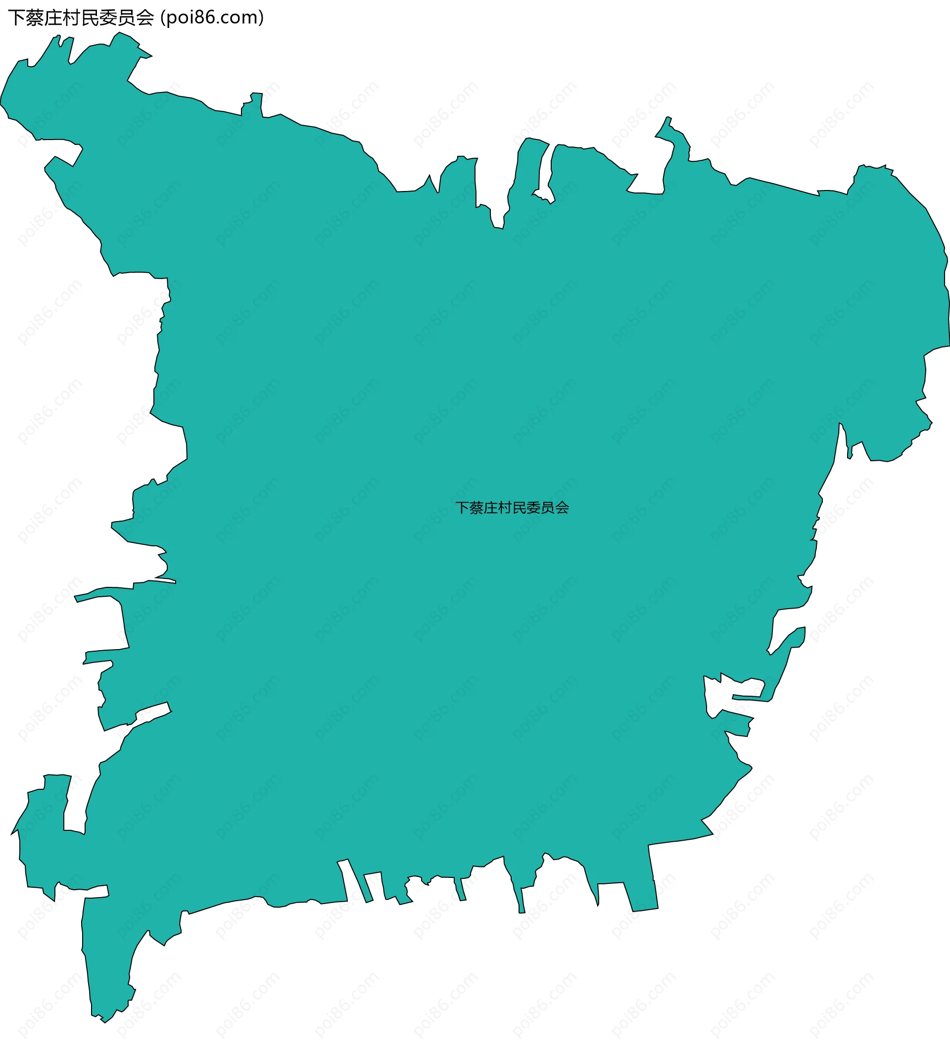 下蔡庄村民委员会边界地图