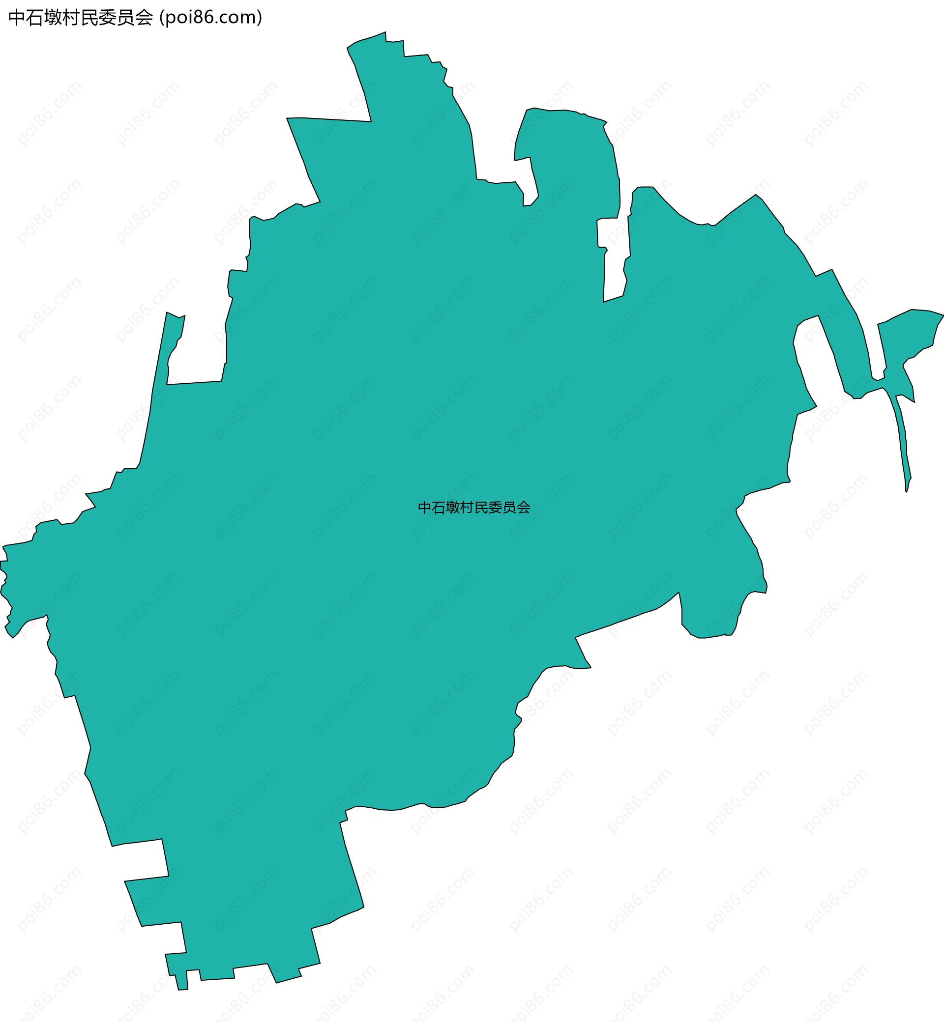 中石墩村民委员会边界地图