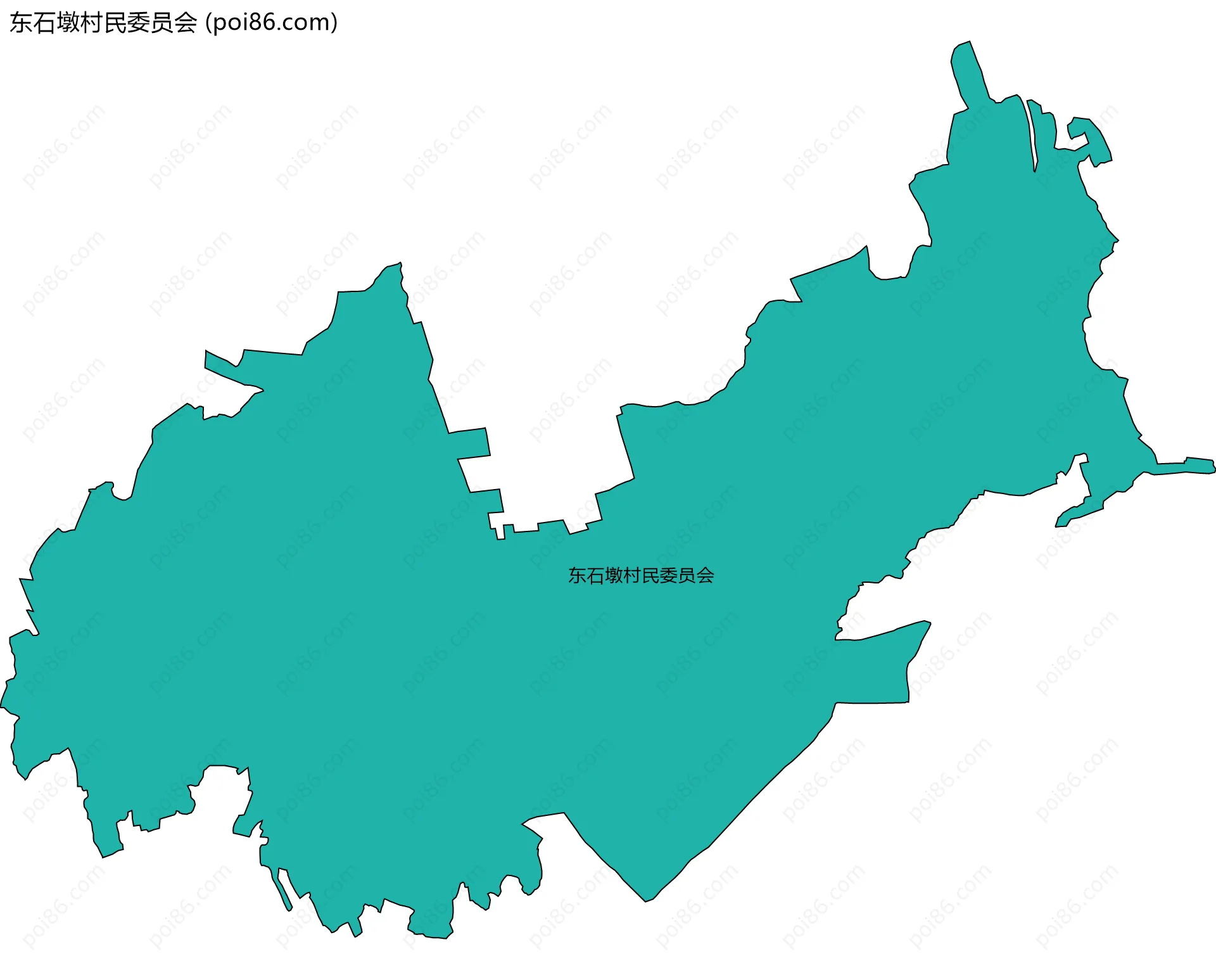 东石墩村民委员会边界地图