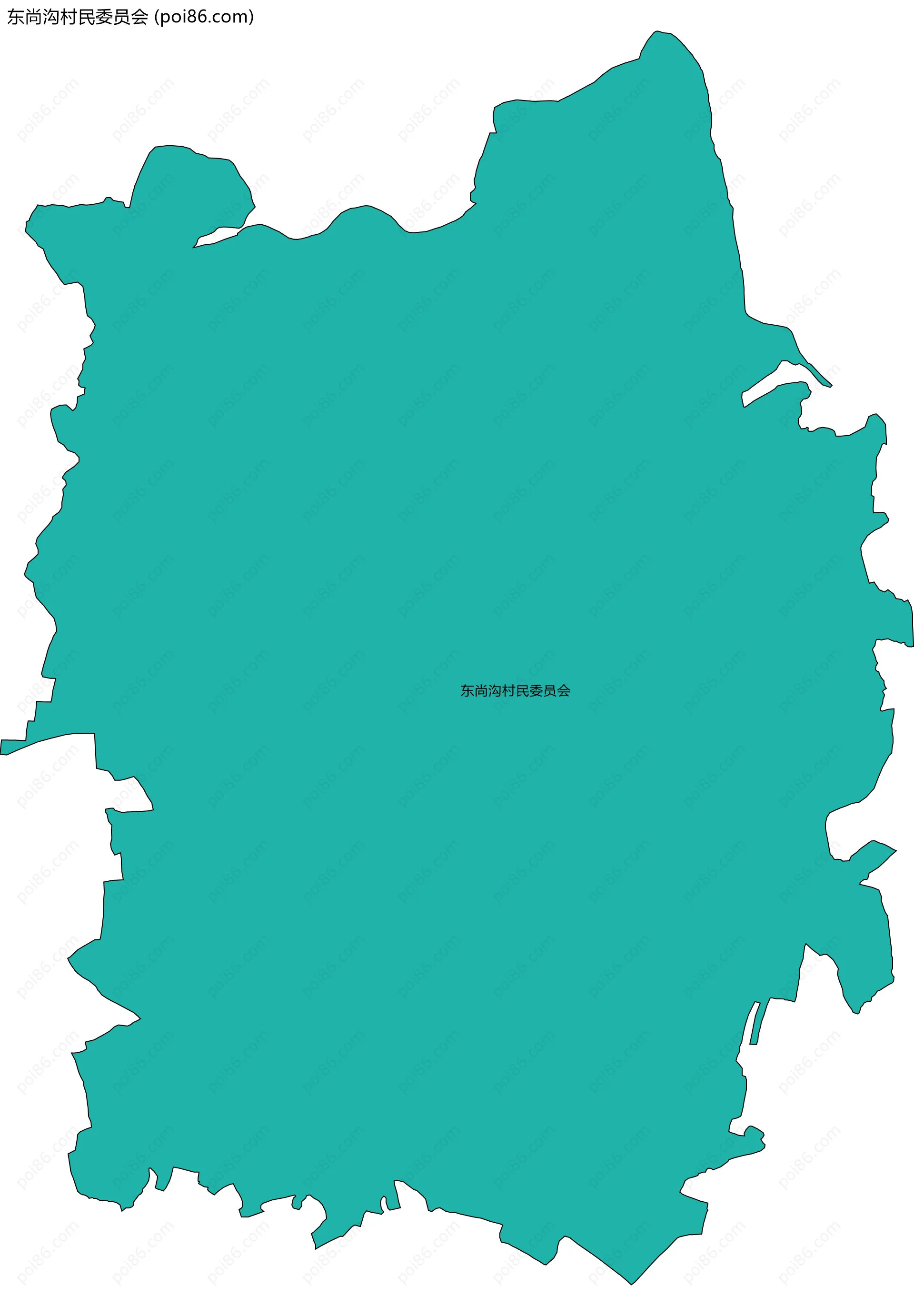 东尚沟村民委员会边界地图