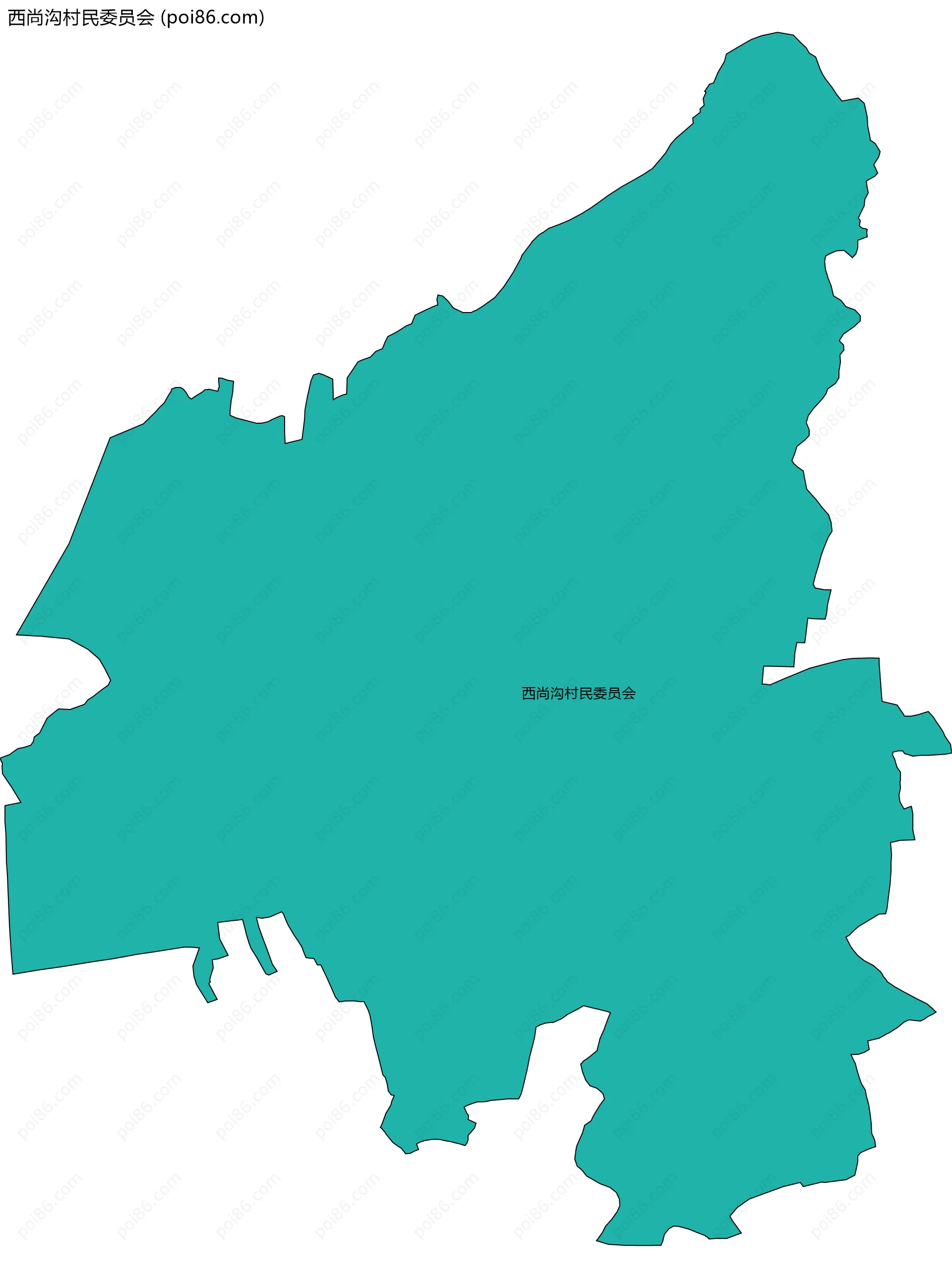 西尚沟村民委员会边界地图