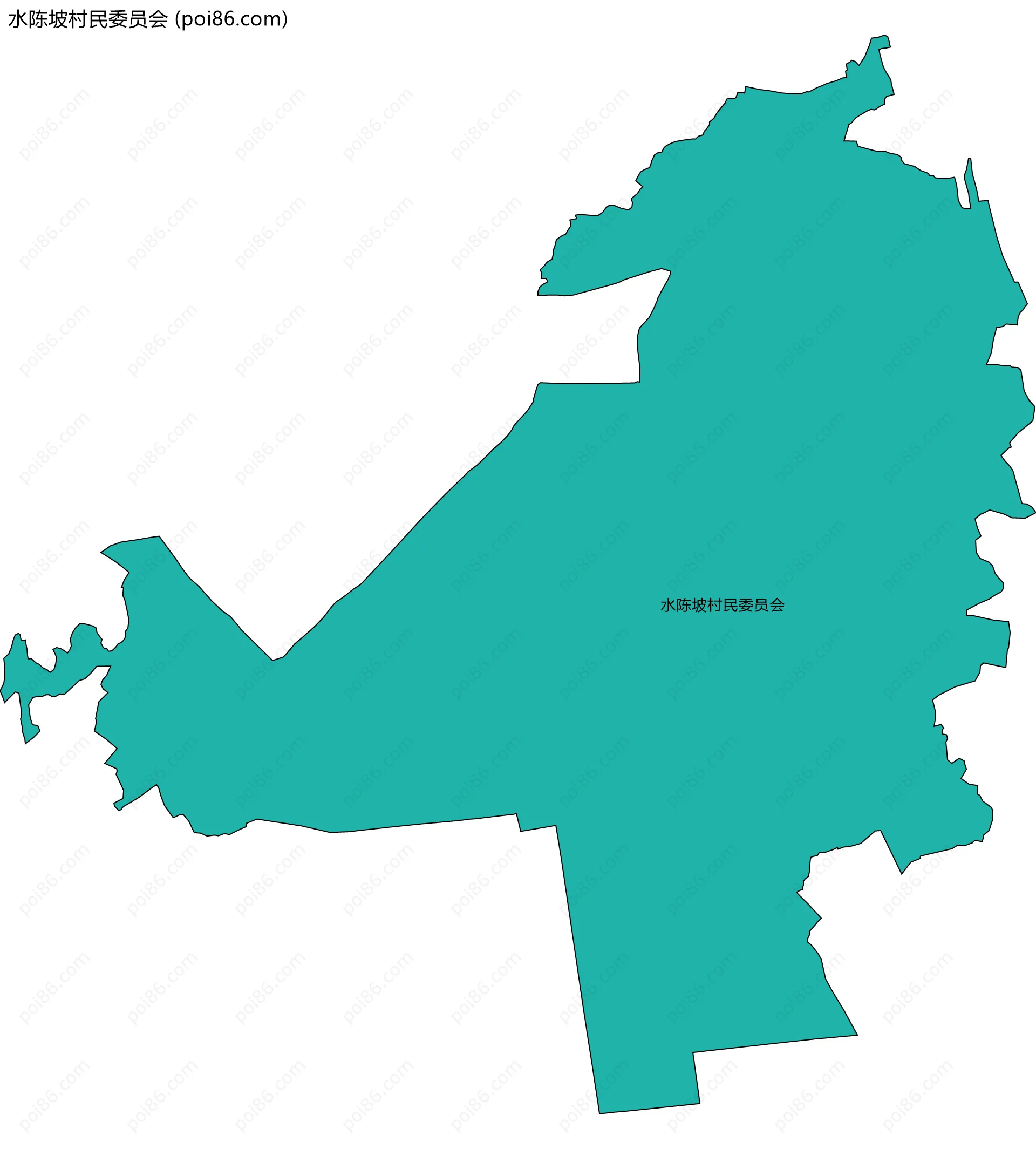 水陈坡村民委员会边界地图