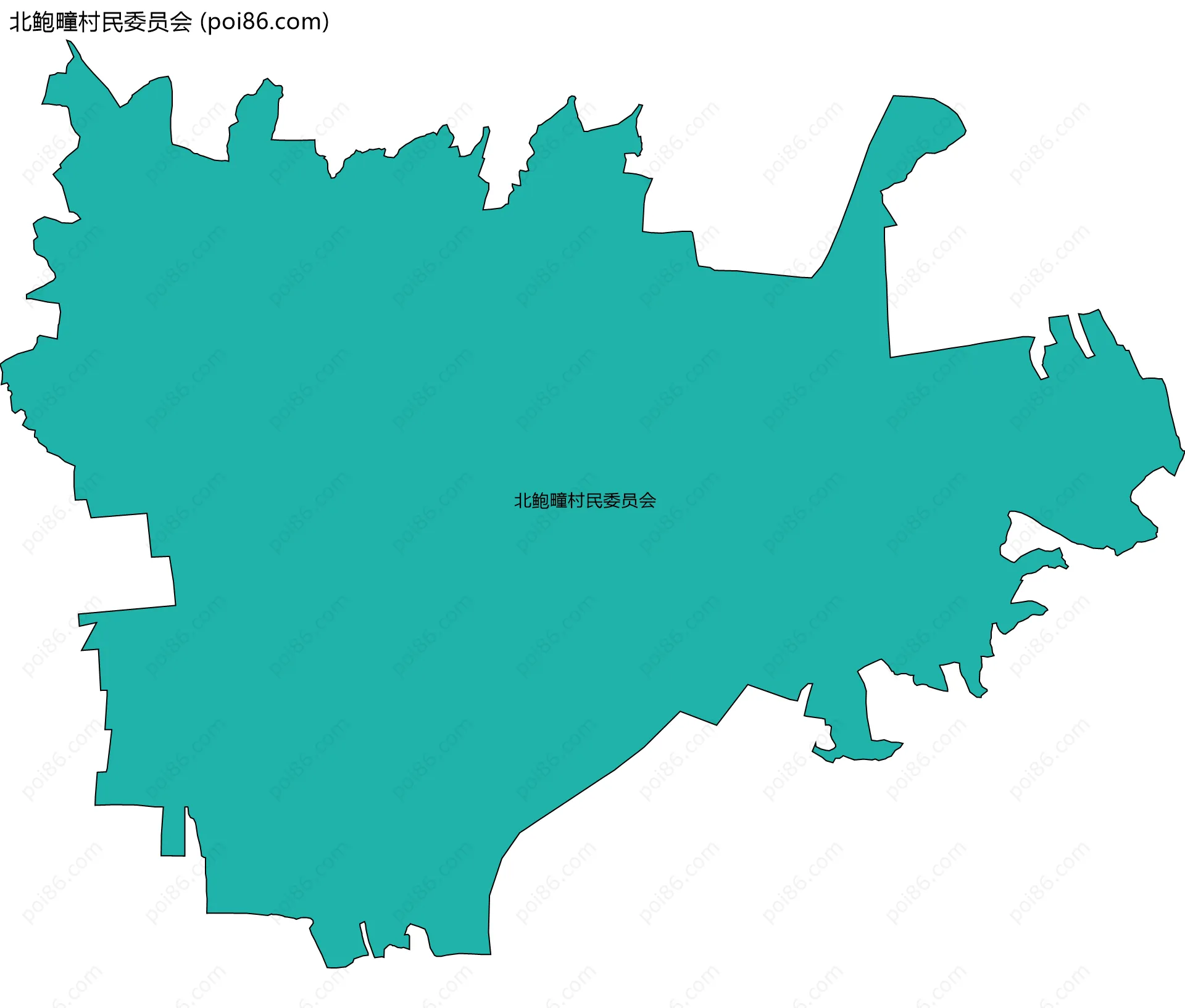 北鲍疃村民委员会边界地图