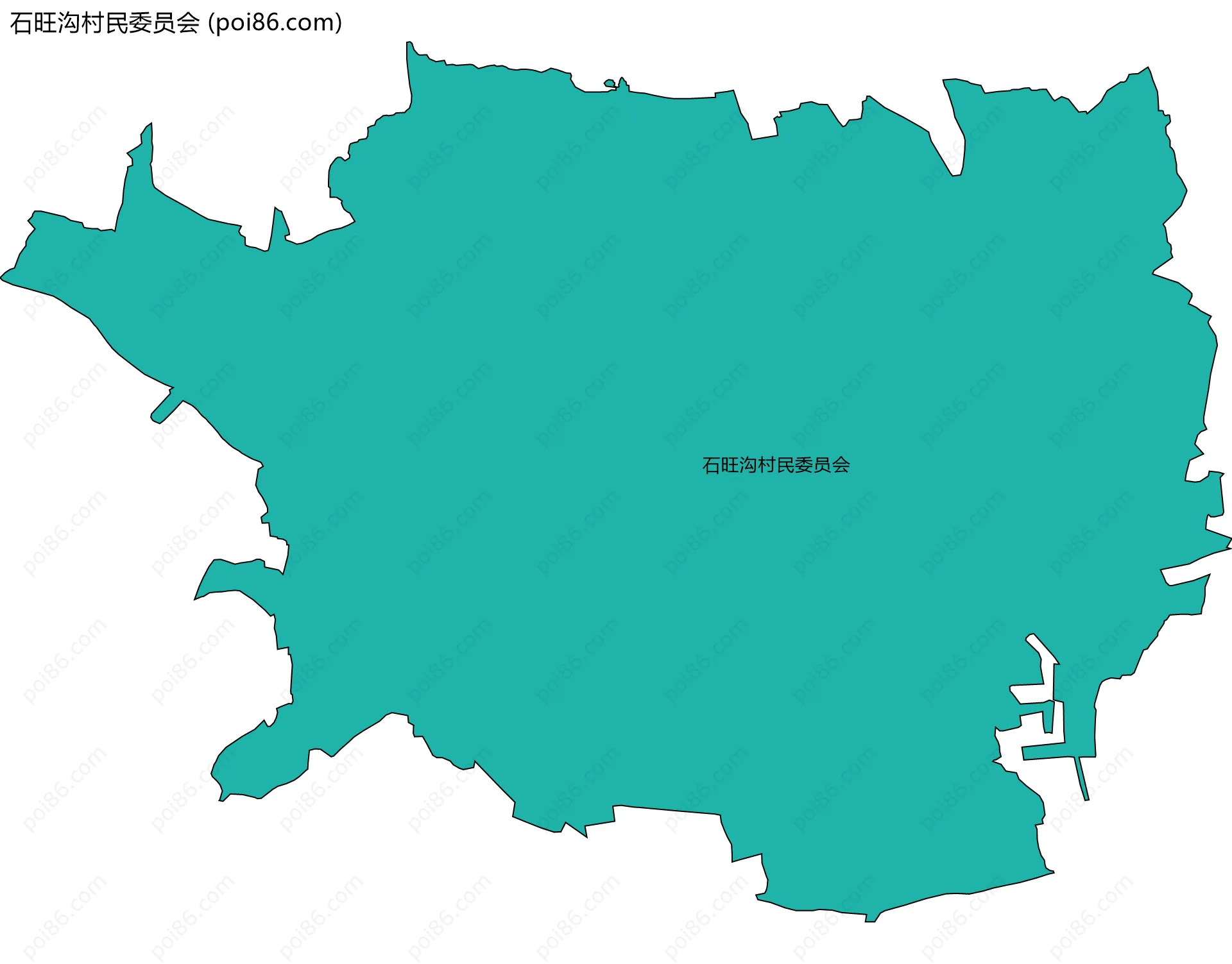 石旺沟村民委员会边界地图