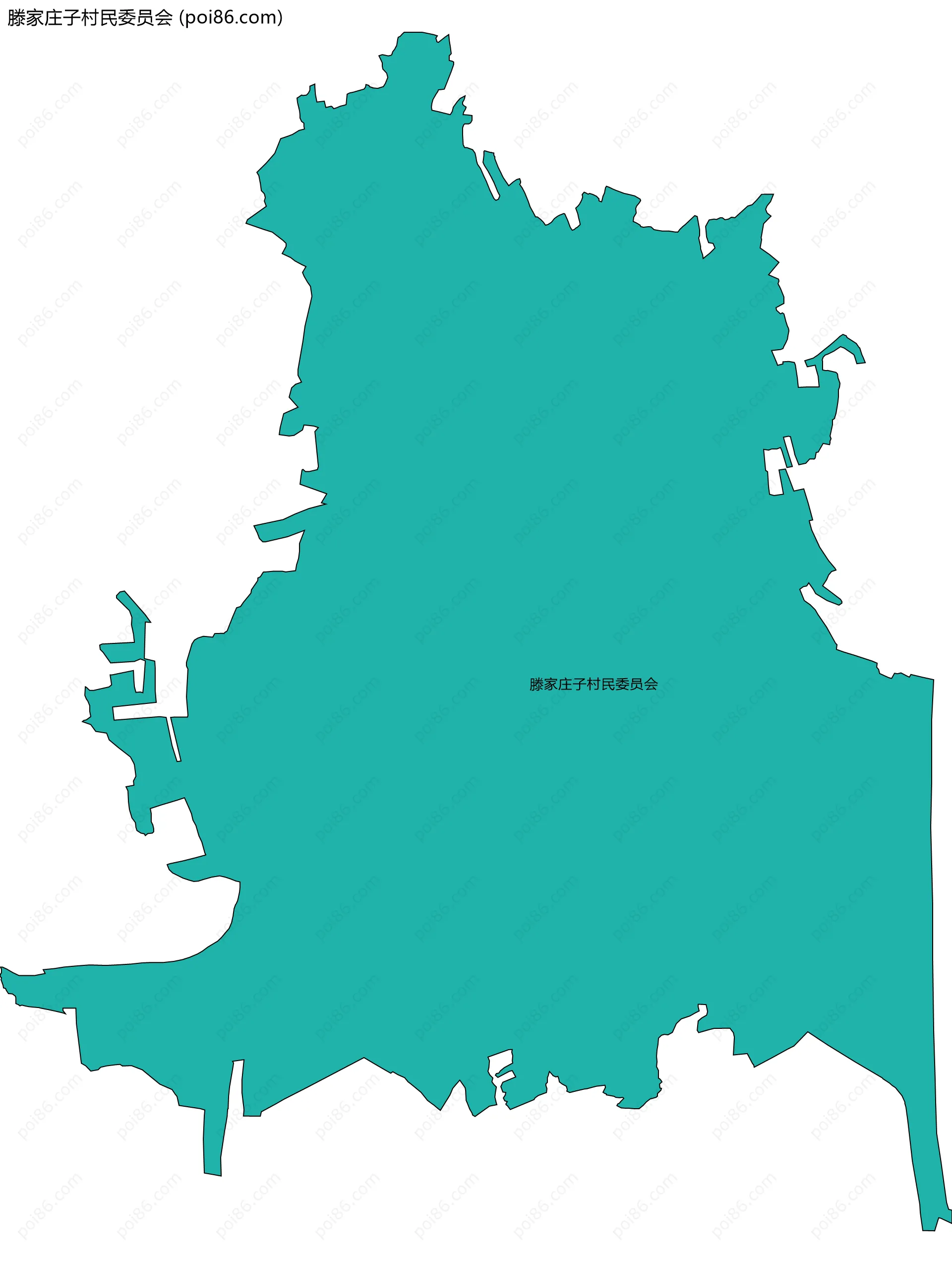 滕家庄子村民委员会边界地图