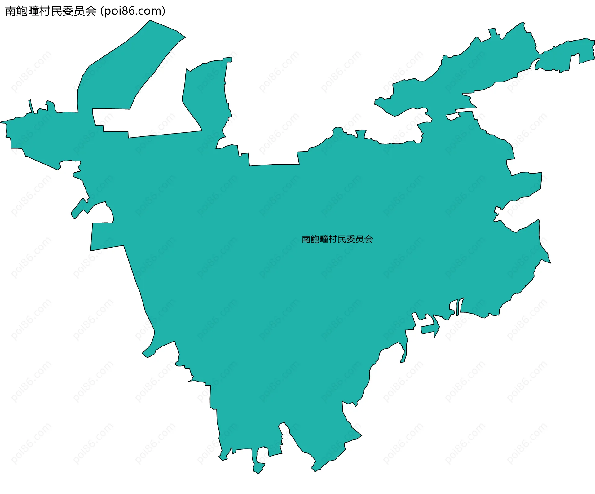 南鲍疃村民委员会边界地图