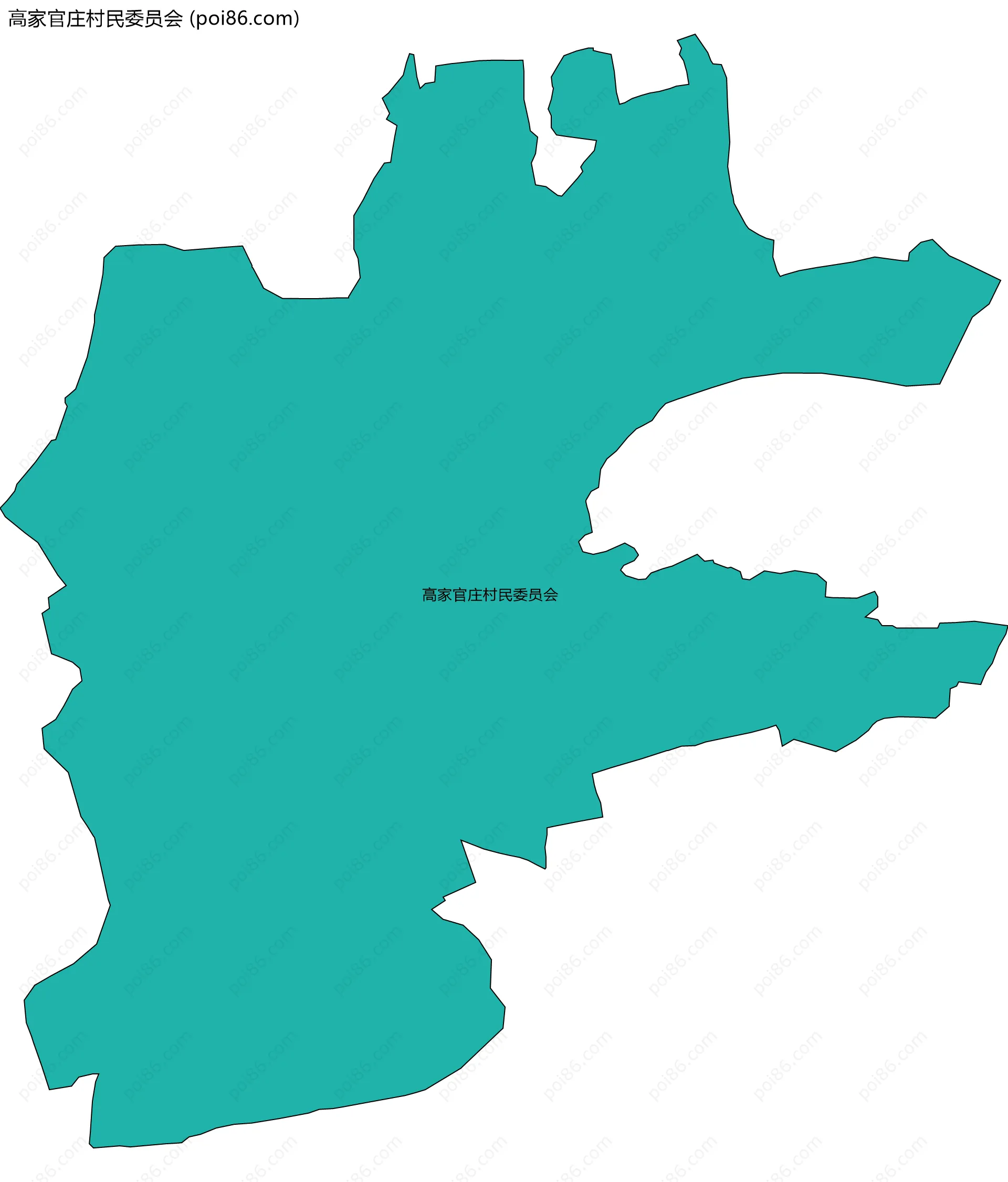 高家官庄村民委员会边界地图