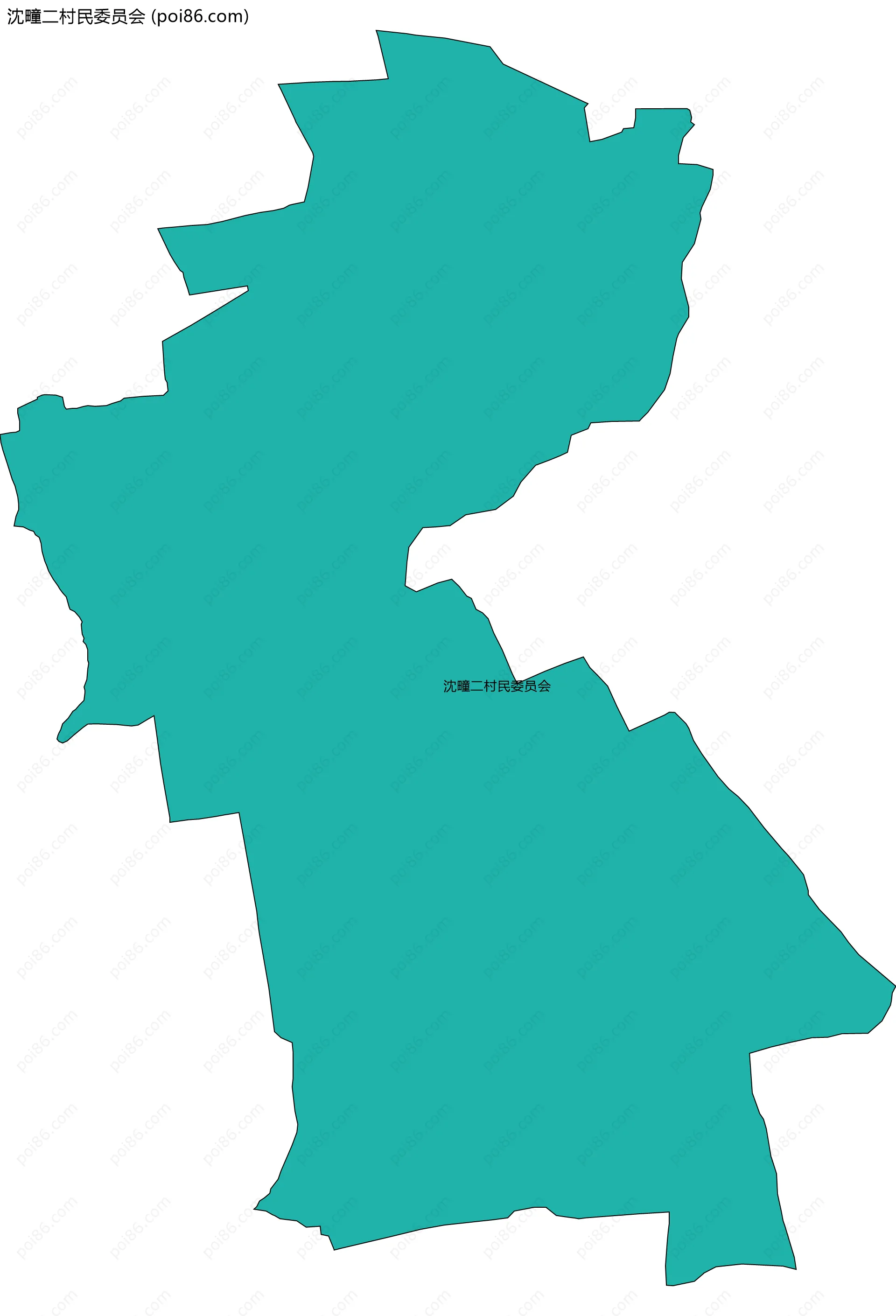 沈疃二村民委员会边界地图