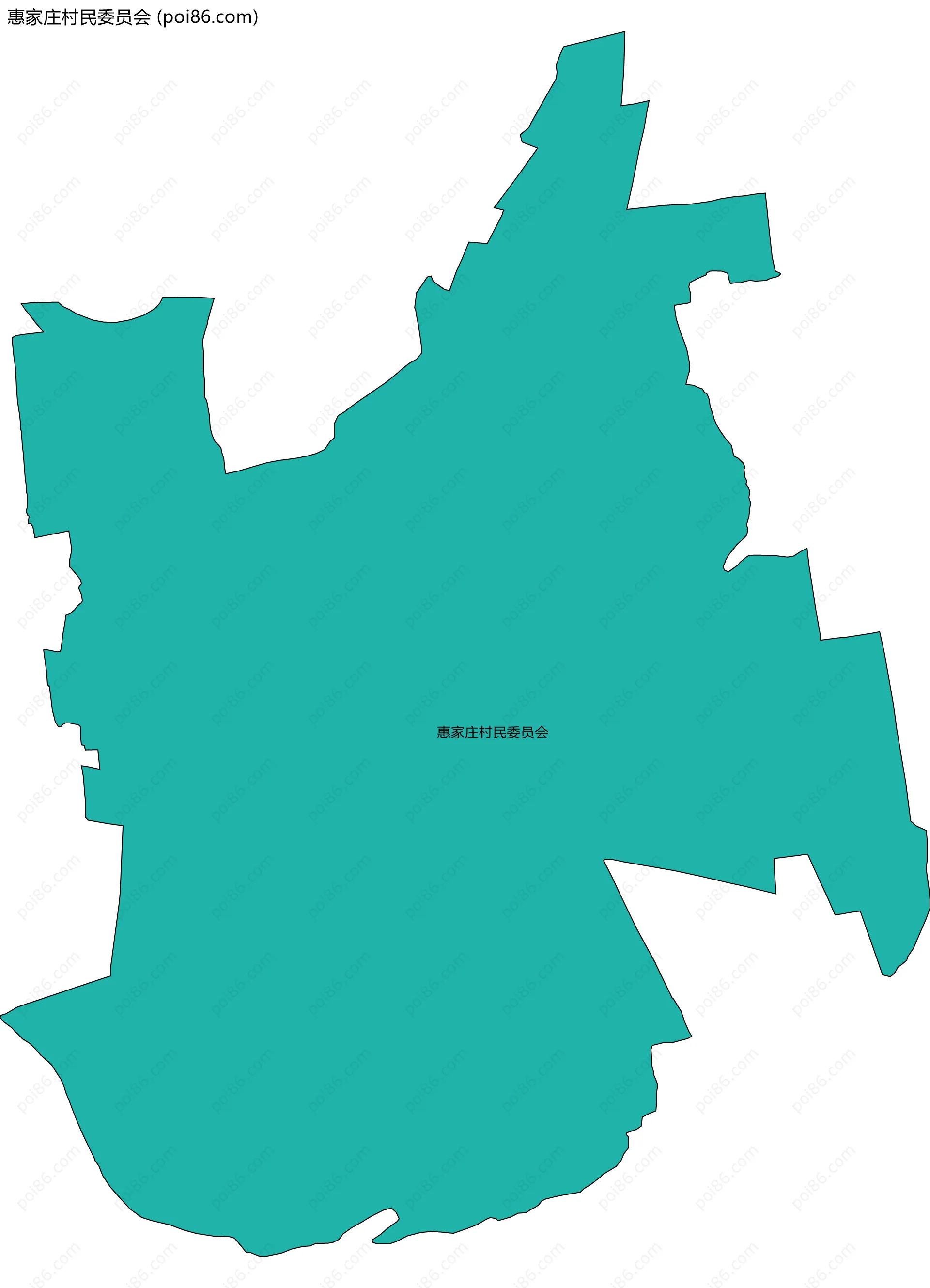 惠家庄村民委员会边界地图