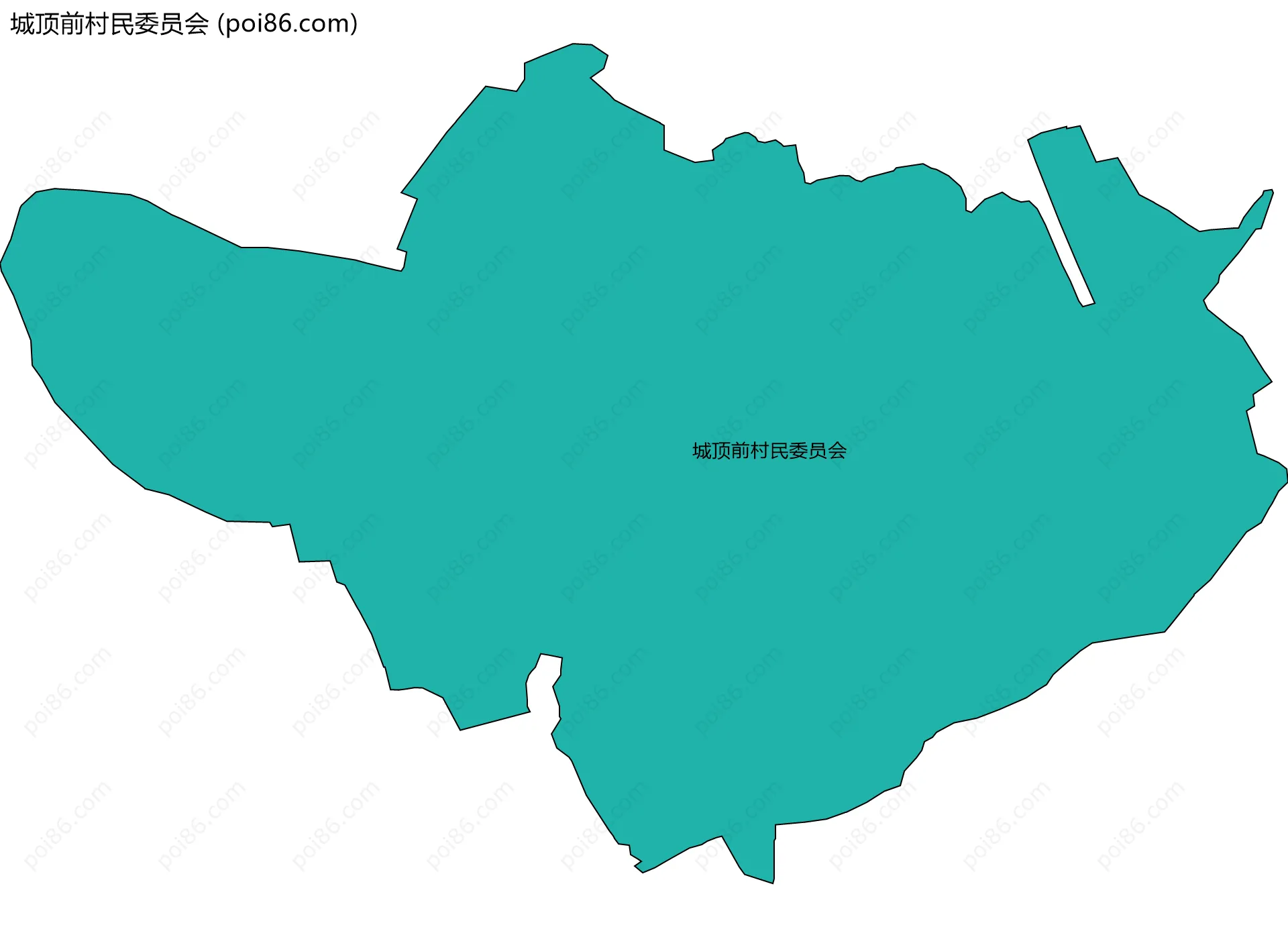 城顶前村民委员会边界地图