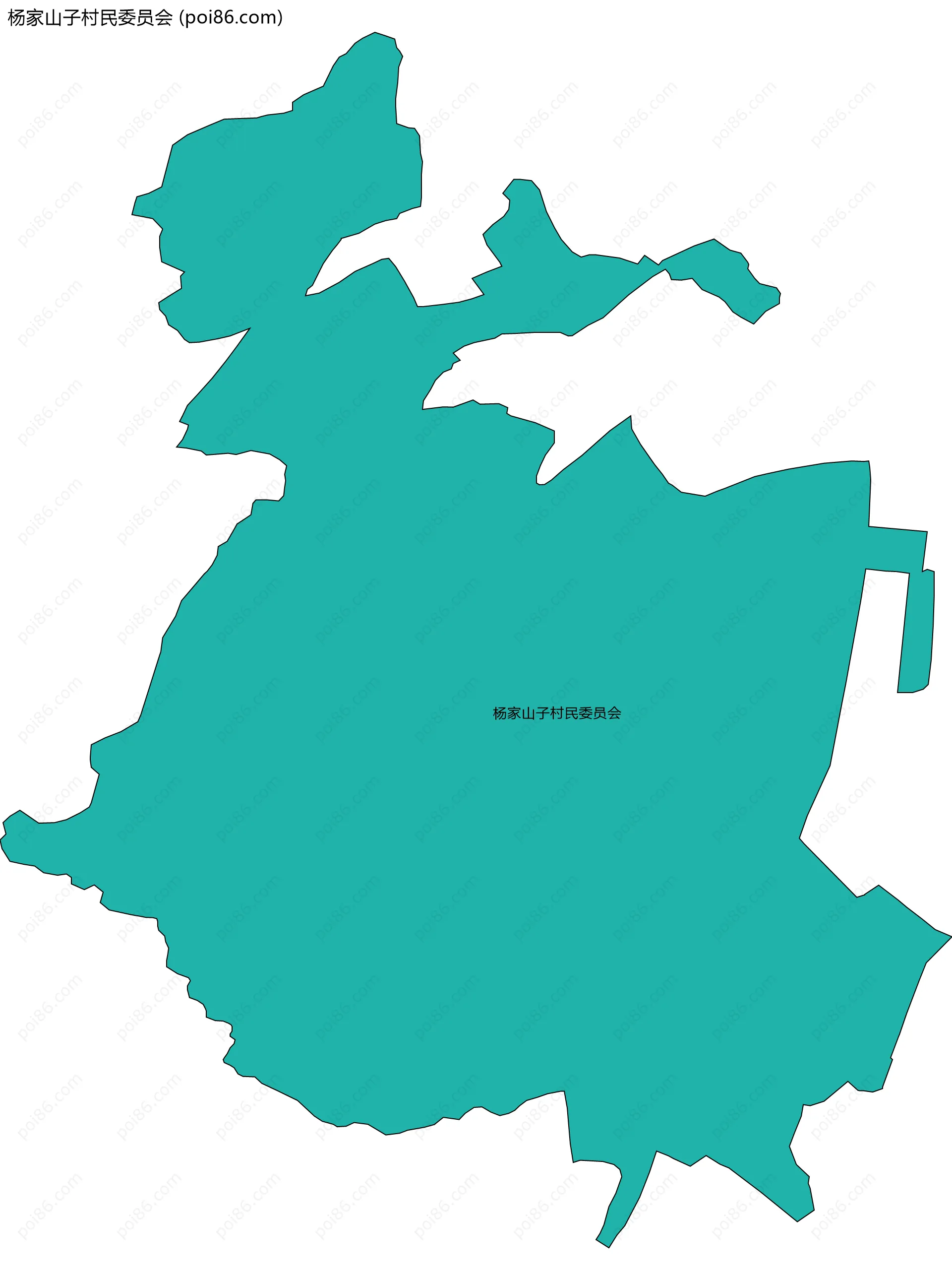 杨家山子村民委员会边界地图