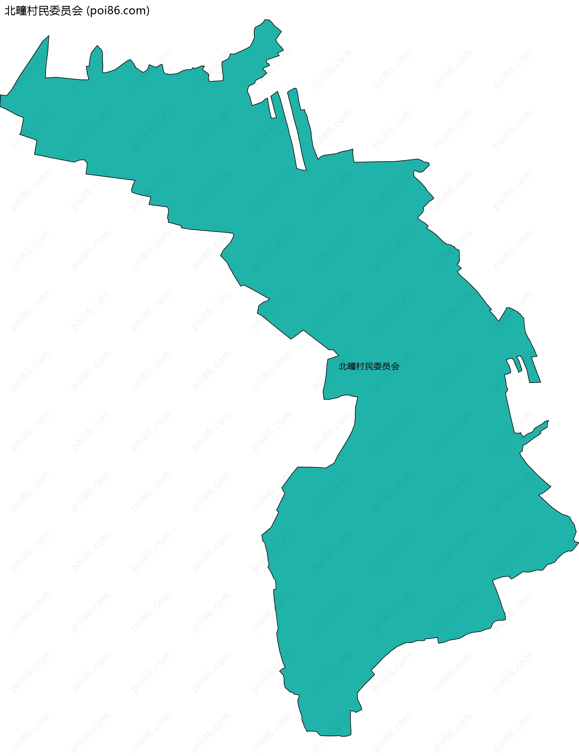 北疃村民委员会边界地图