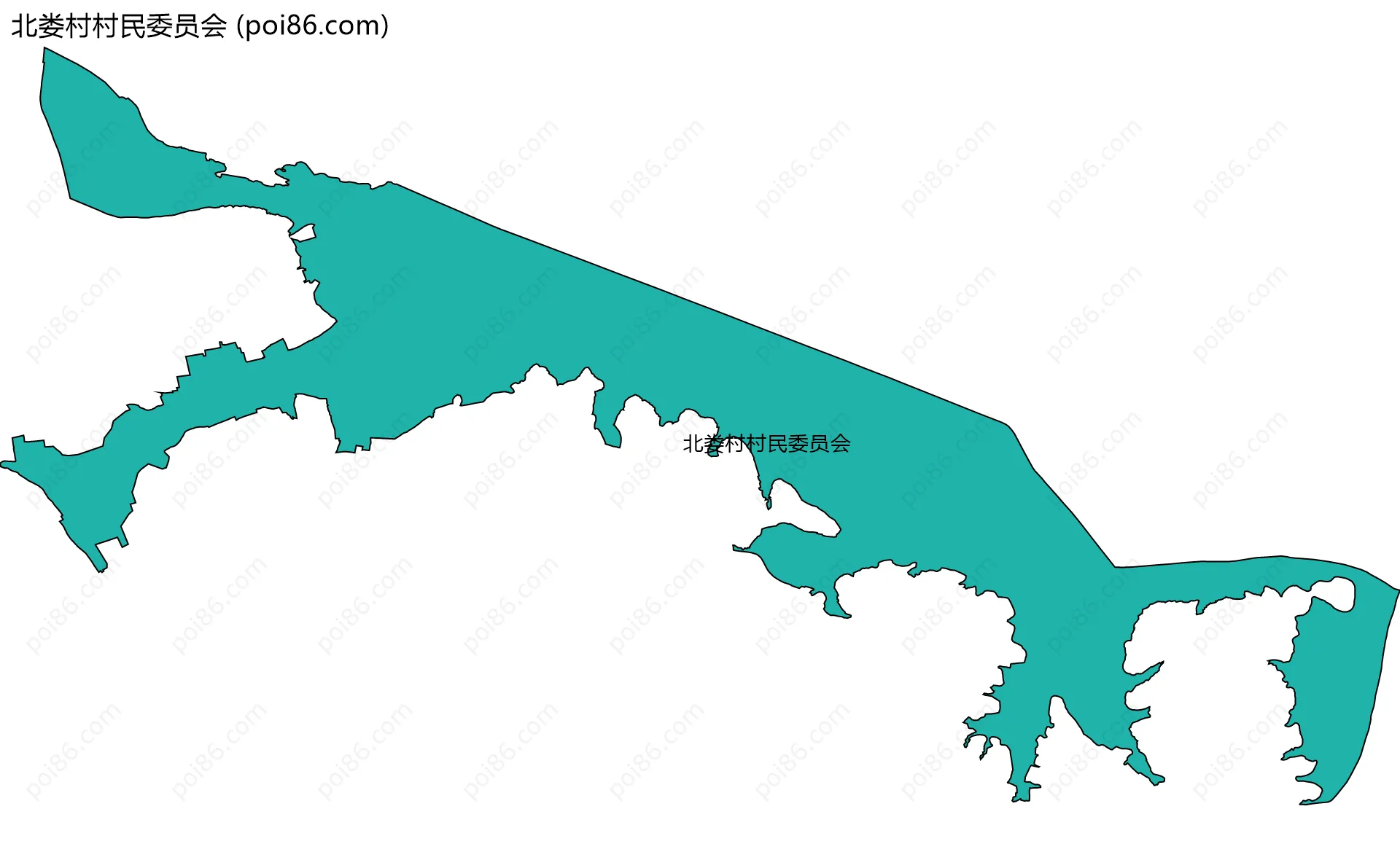 北娄村村民委员会边界地图